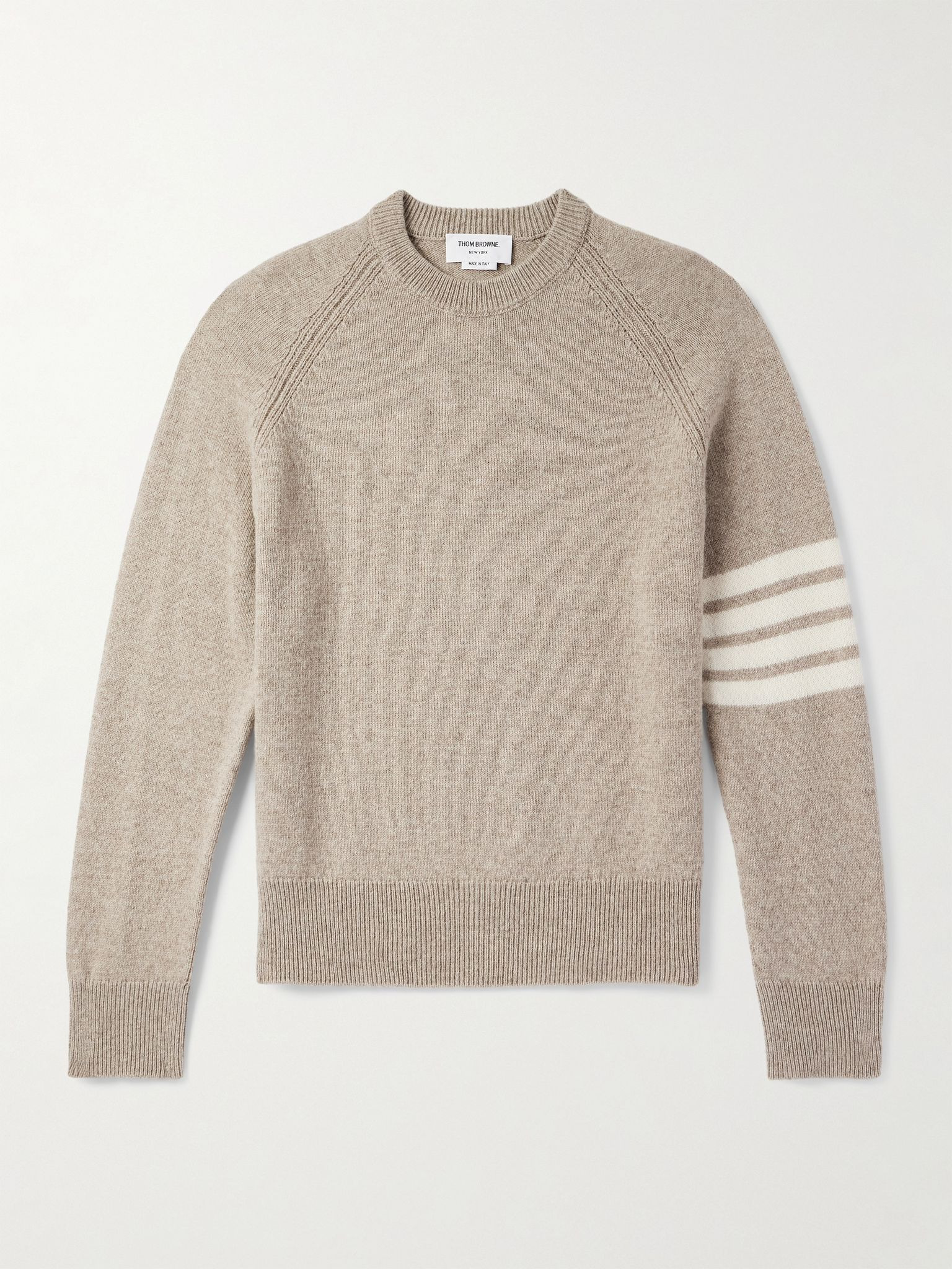 Striped Wool Sweater Brown - 1