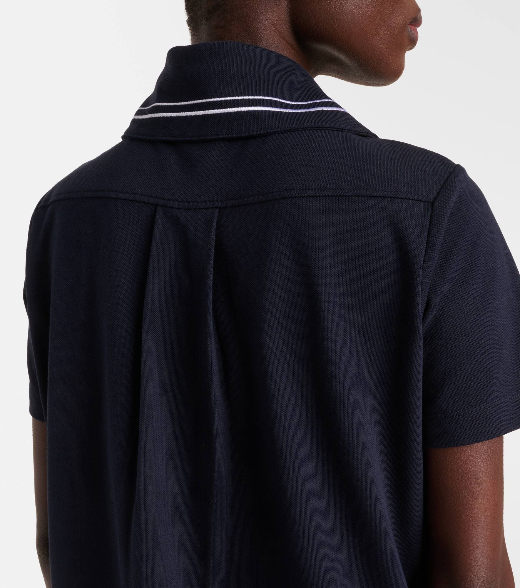 Logo cotton piqué polo dress - 5