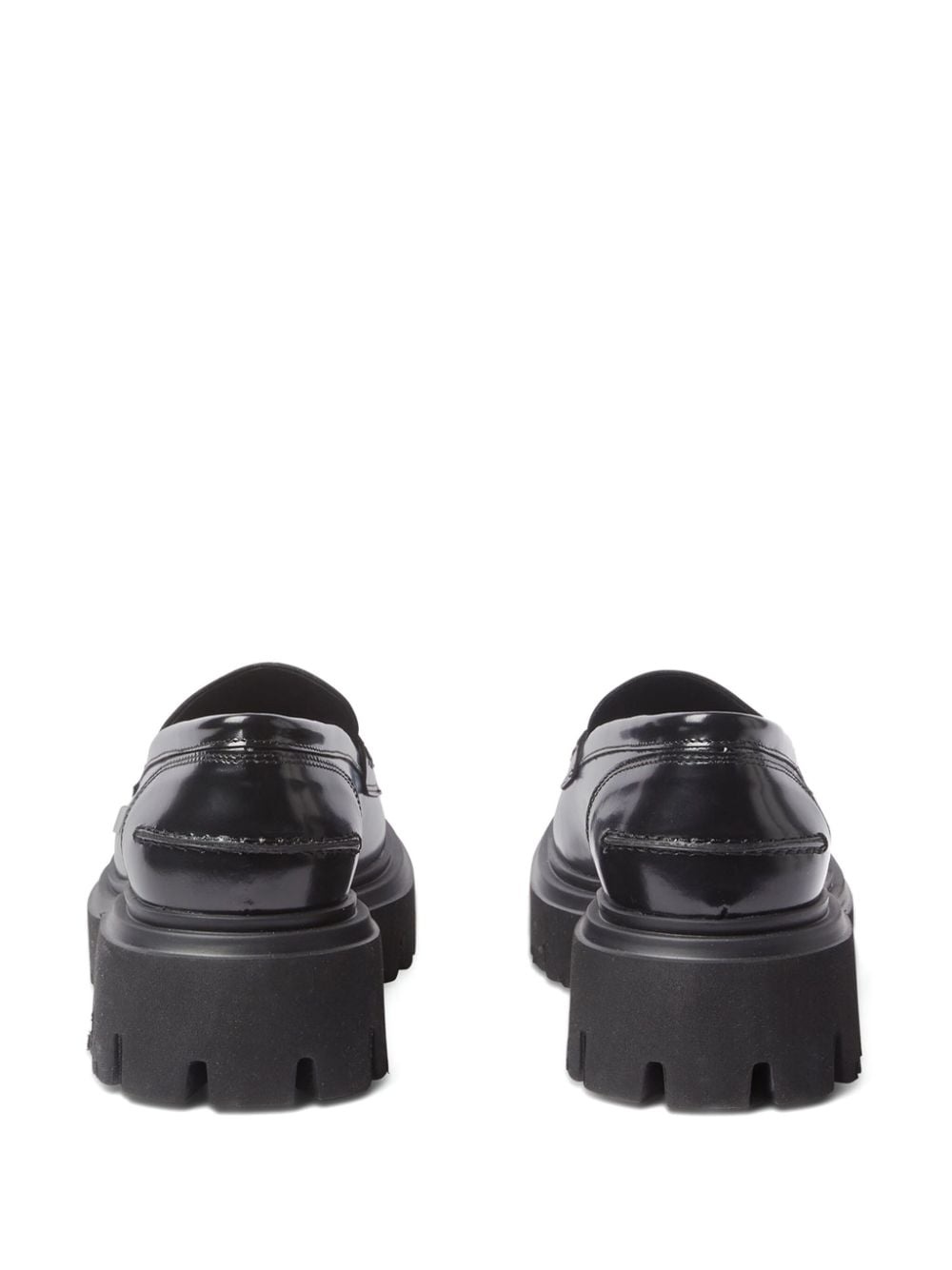 polished leather penny loafers - 3