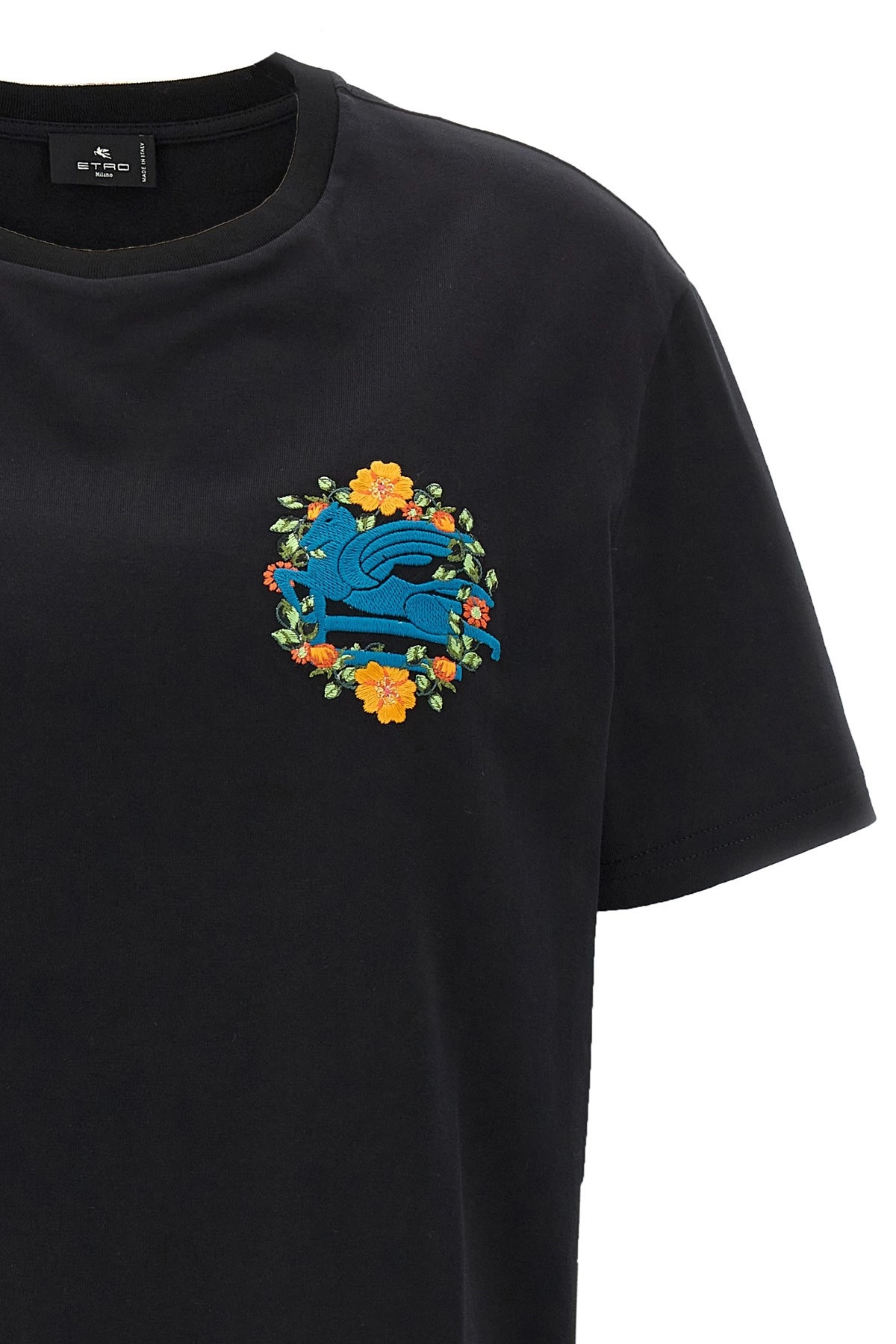 Logo embroidery t-shirt - 4