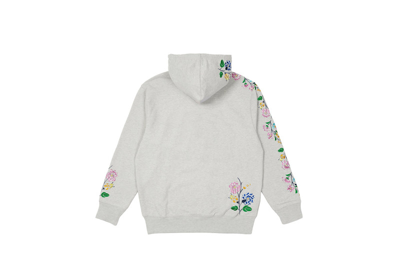 PALACE FLOWER STITCH HOOD GREY MARL outlook