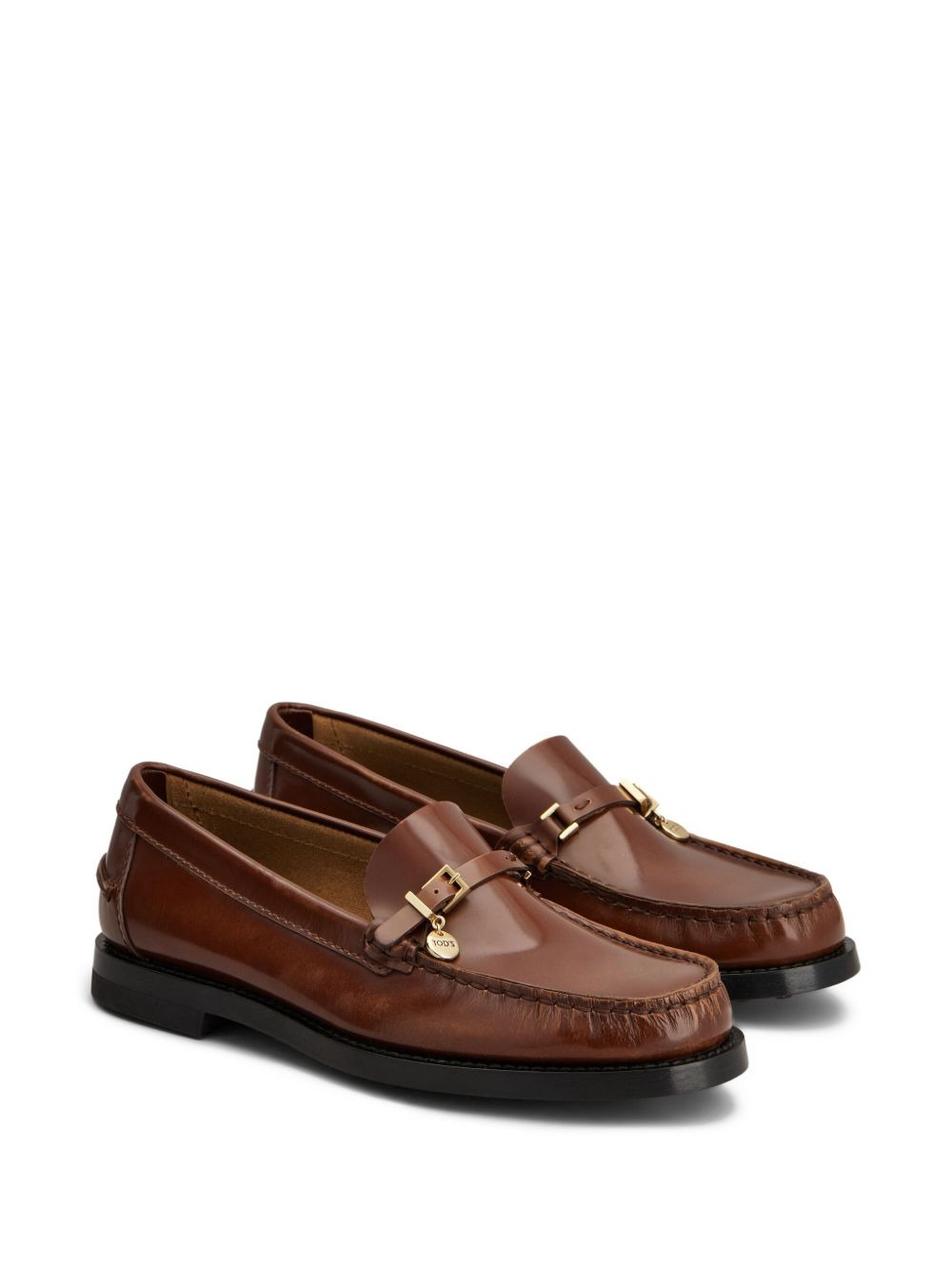 logo-charm loafers - 2