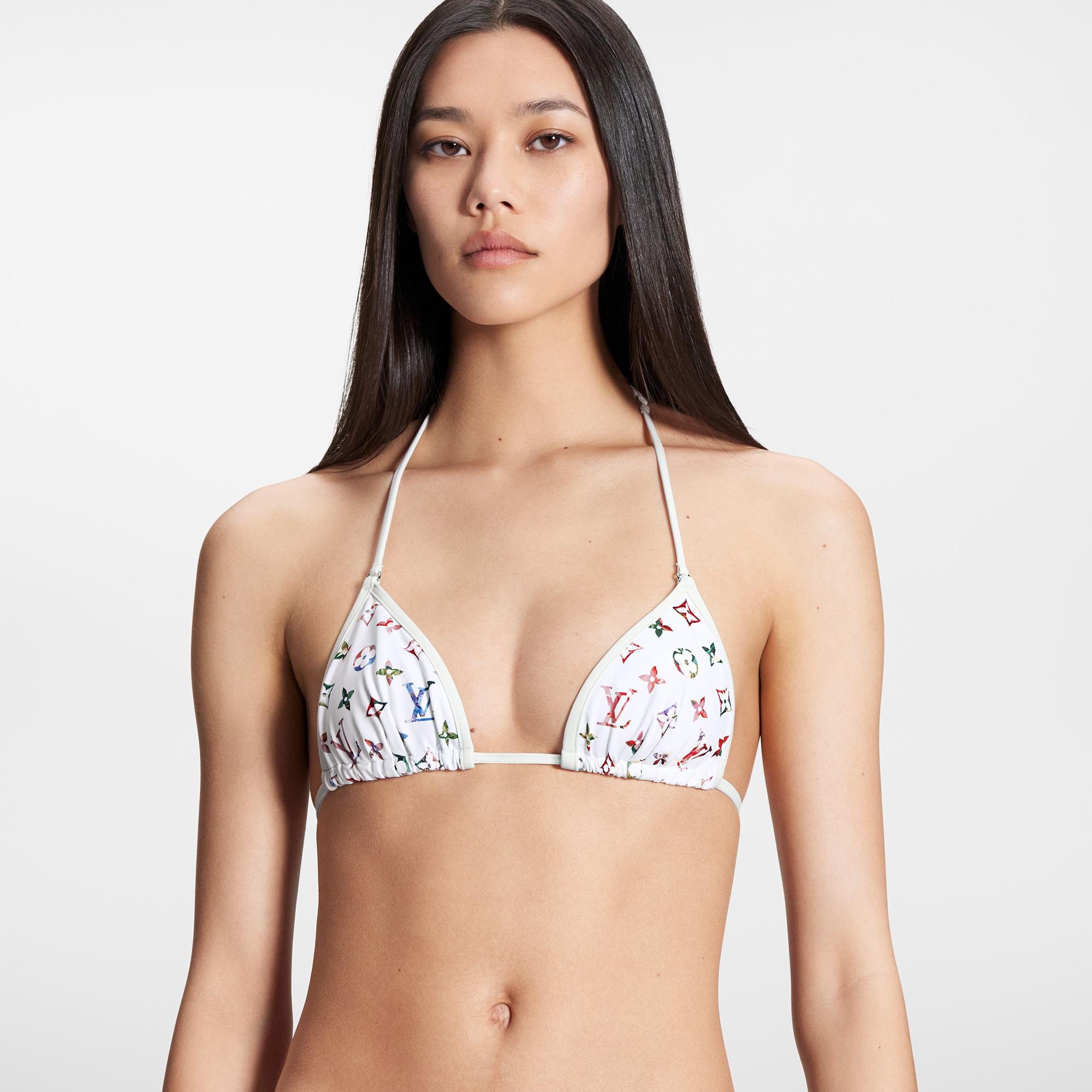 Vintage Flower Monogram Bikini Top - 4
