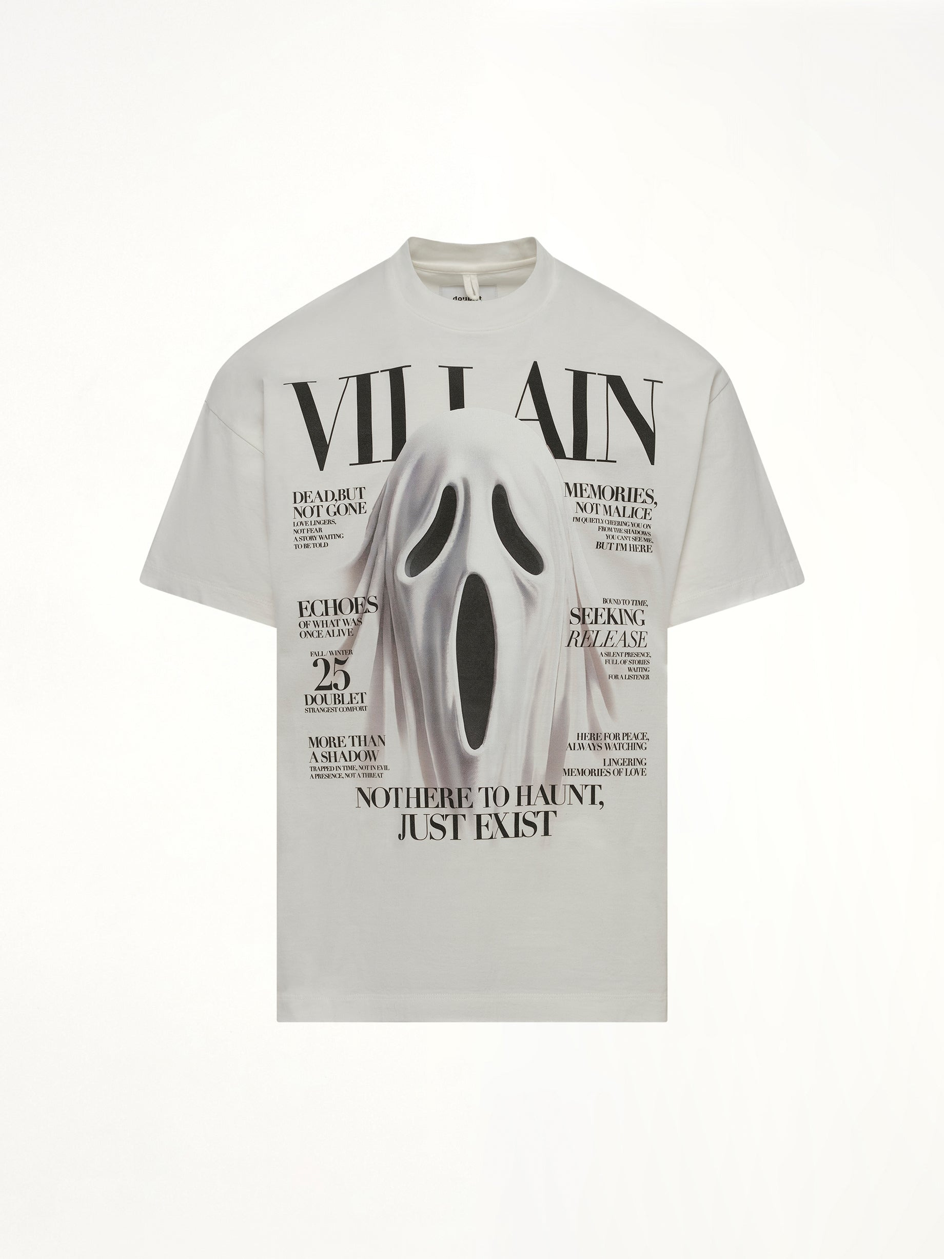 Villain Cover Print T-Shirt in White - 2