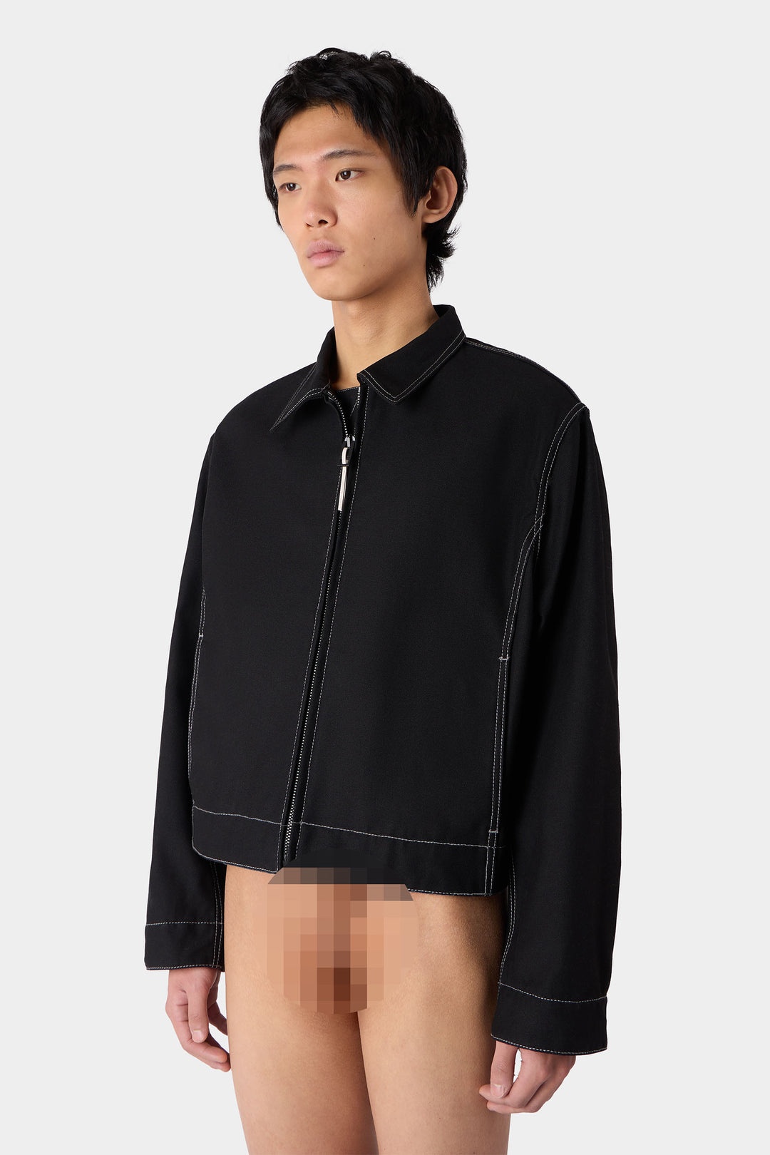 BOMBER / black & black stripes - 4