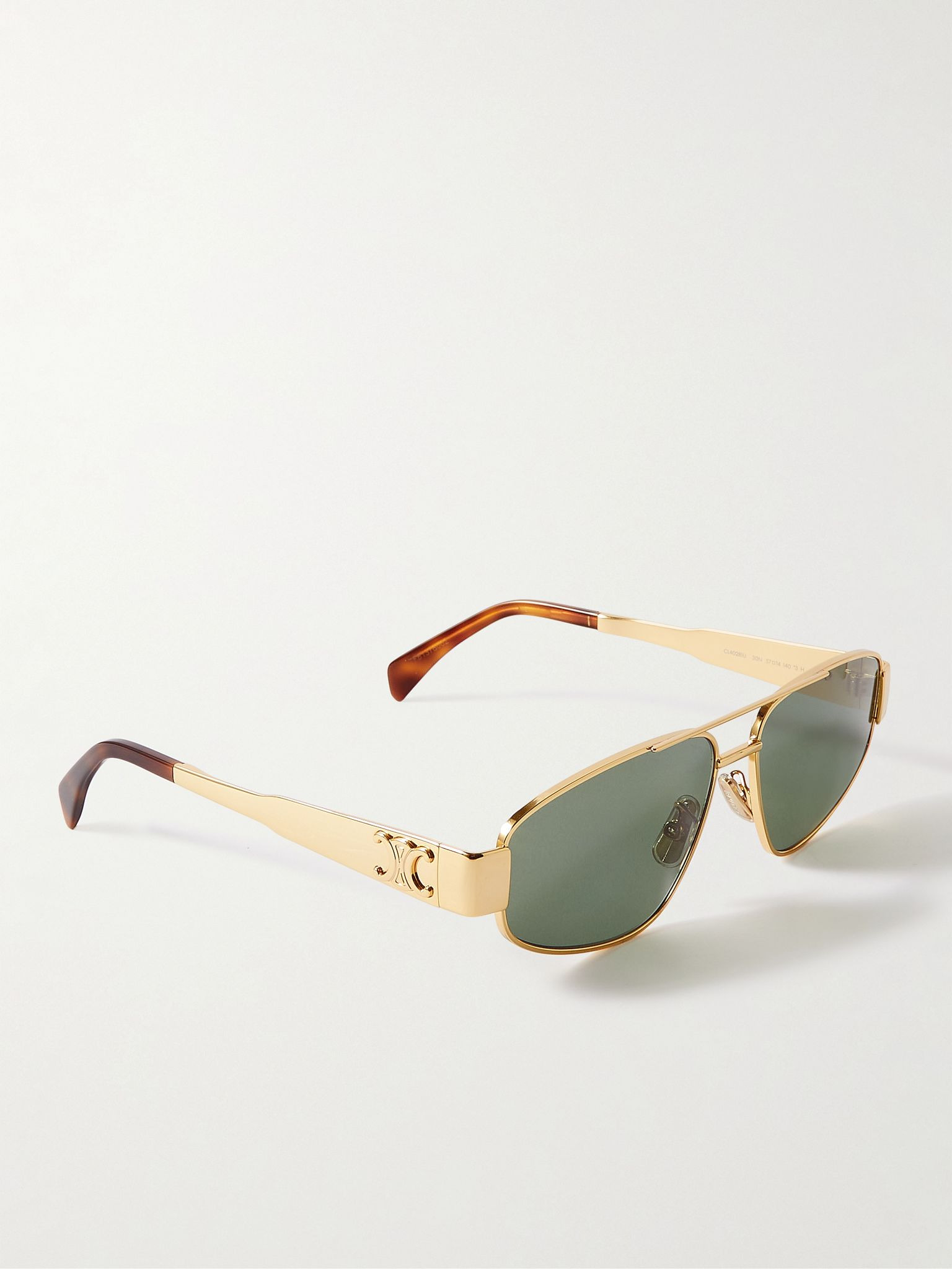 Triomphe aviator-style gold-tone and acetate sunglasses Gold - 3