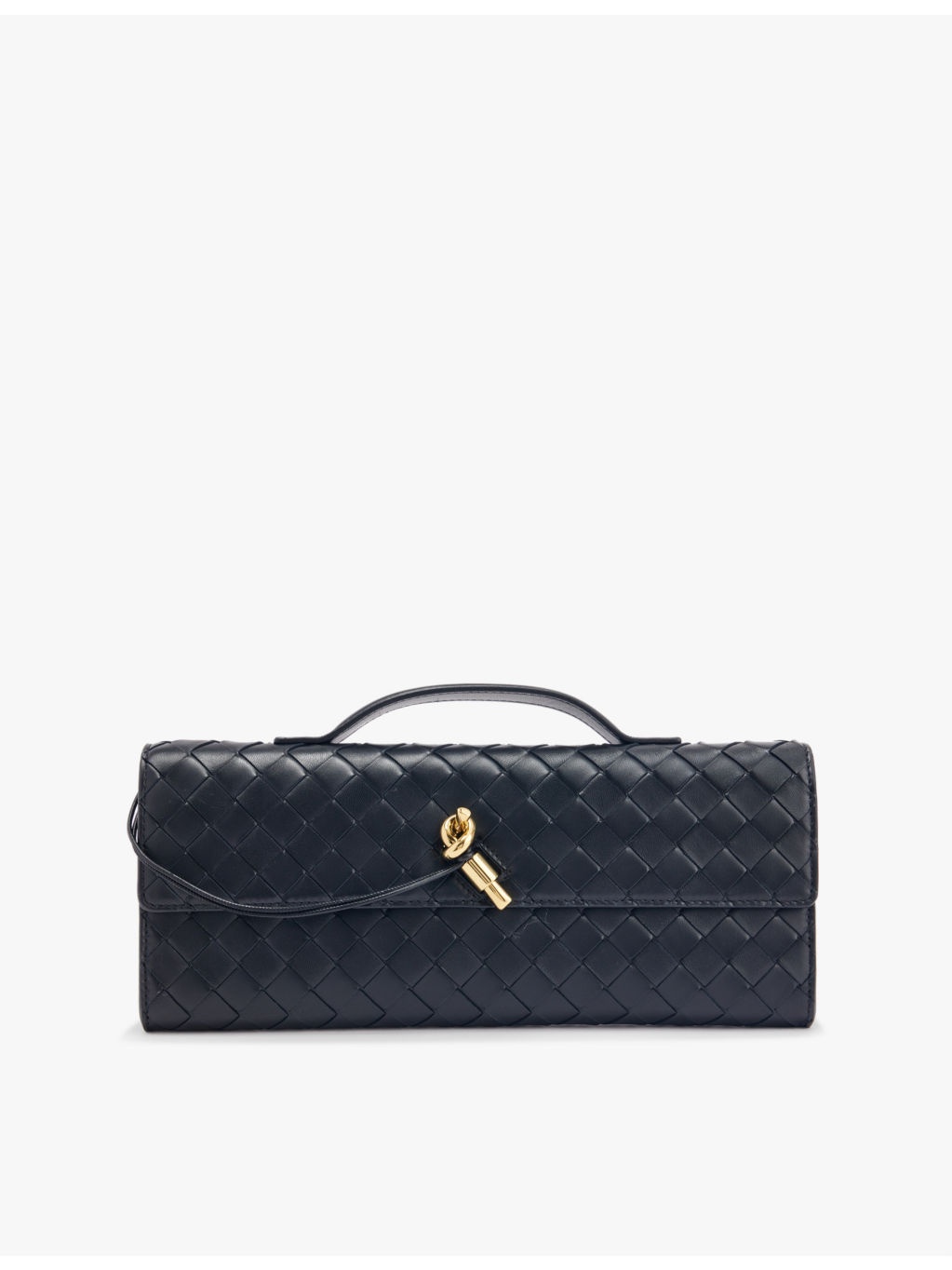 Andiamo Long intrecciato-weave leather clutch - 1