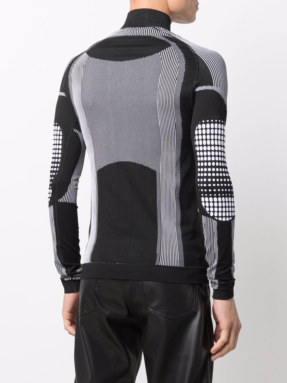 high-collar fitted top - 4