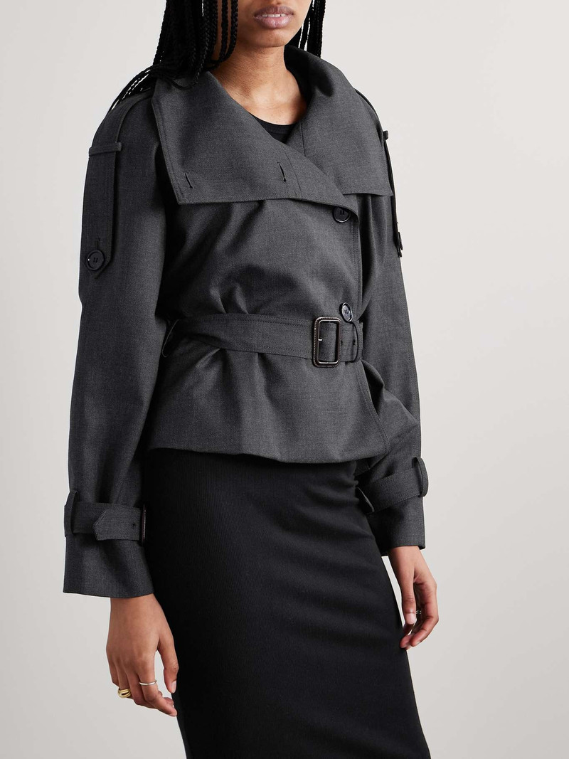 Belted double-breasted woven jacket 3