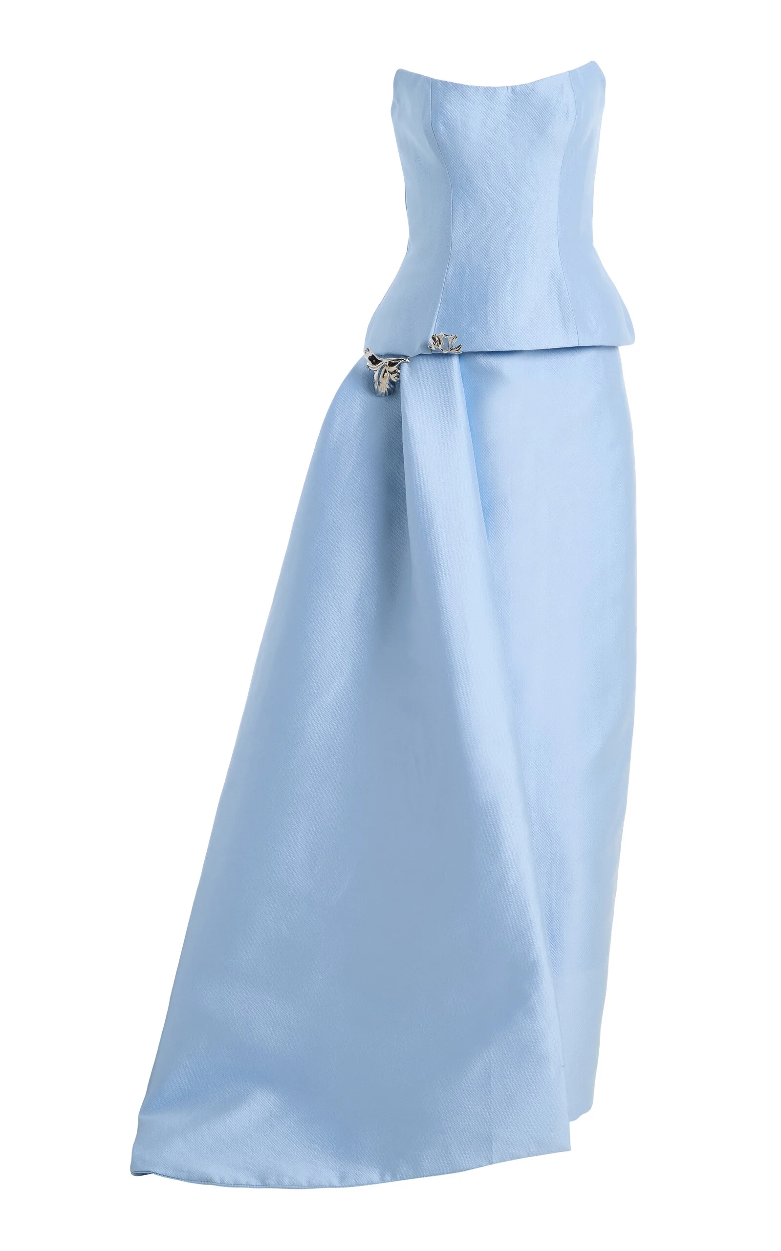 Strapless Peplum Gown light blue - 1