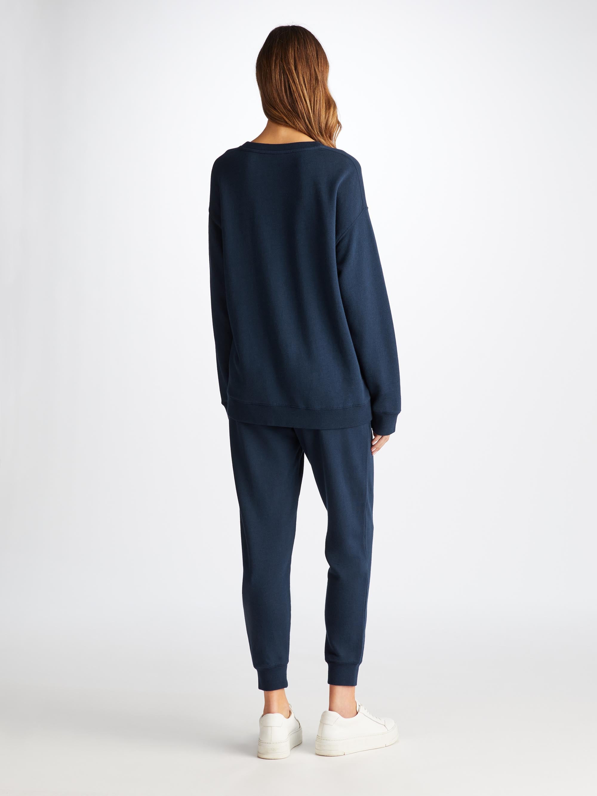 Women's Sweatshirt Quinn Cotton Modal Stretch Navy - 4