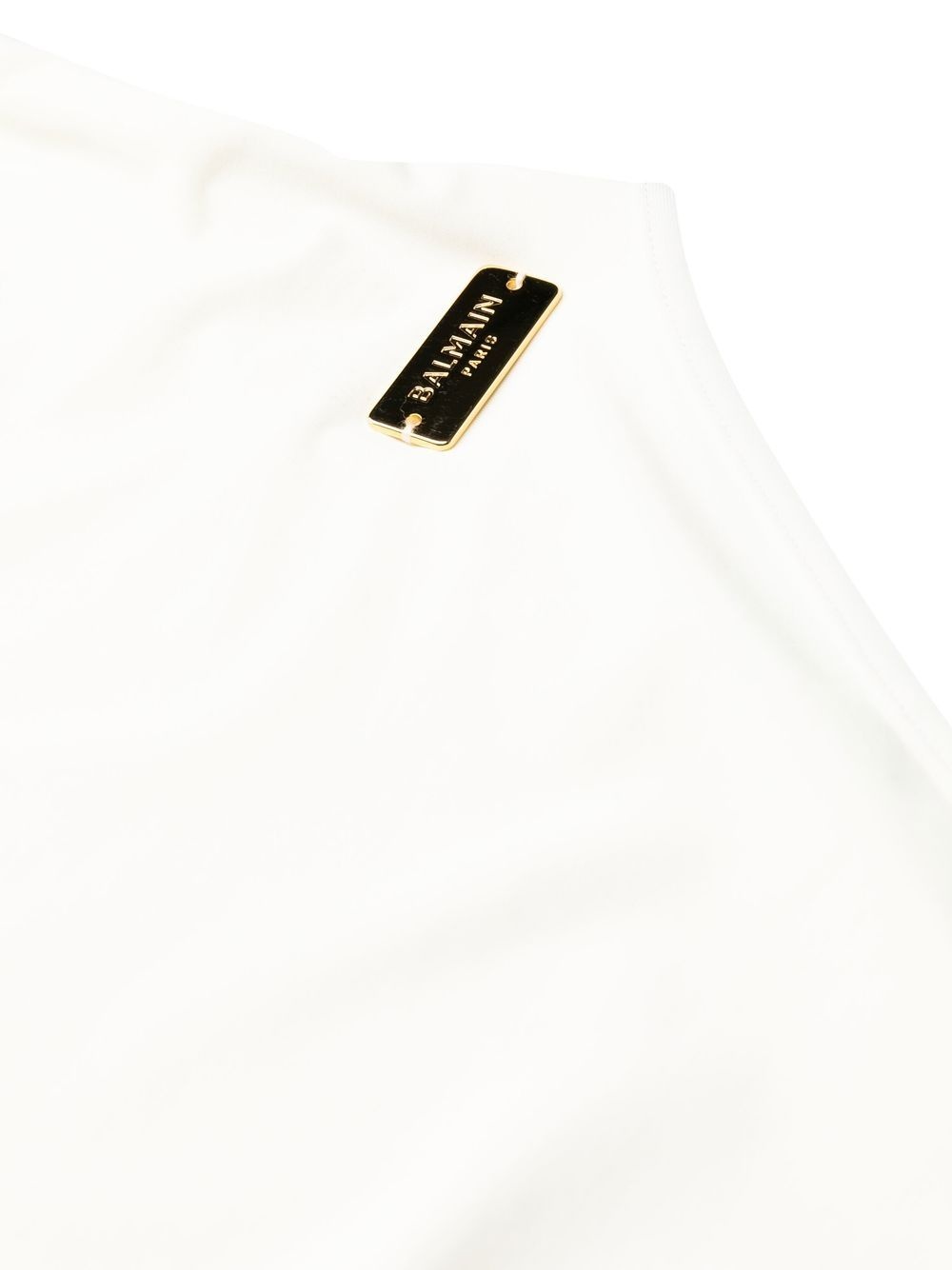logo-plaque one-shoulder swimsuit - 3