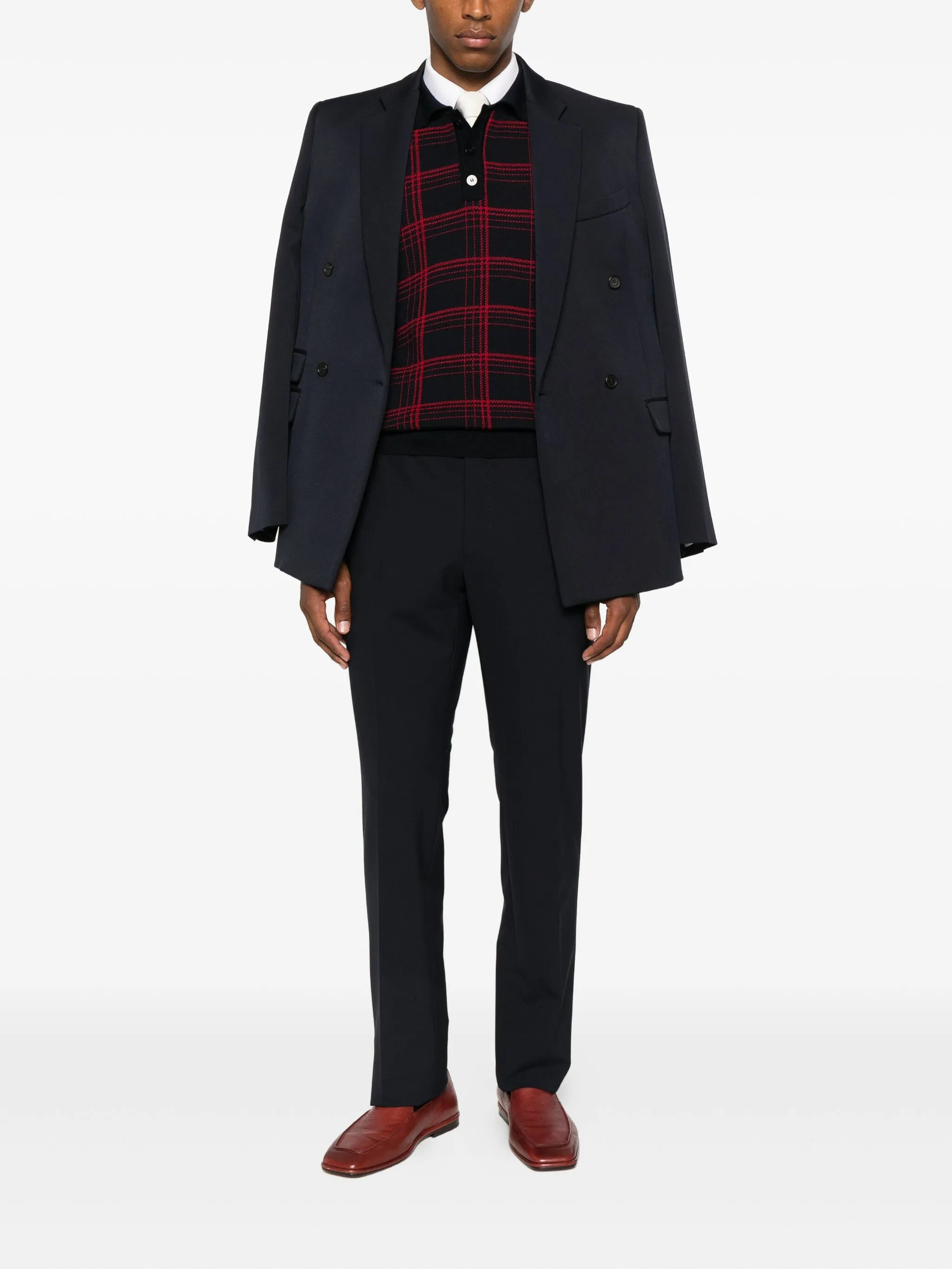 Ernest W. Baker Checked Polo Shirt - 5