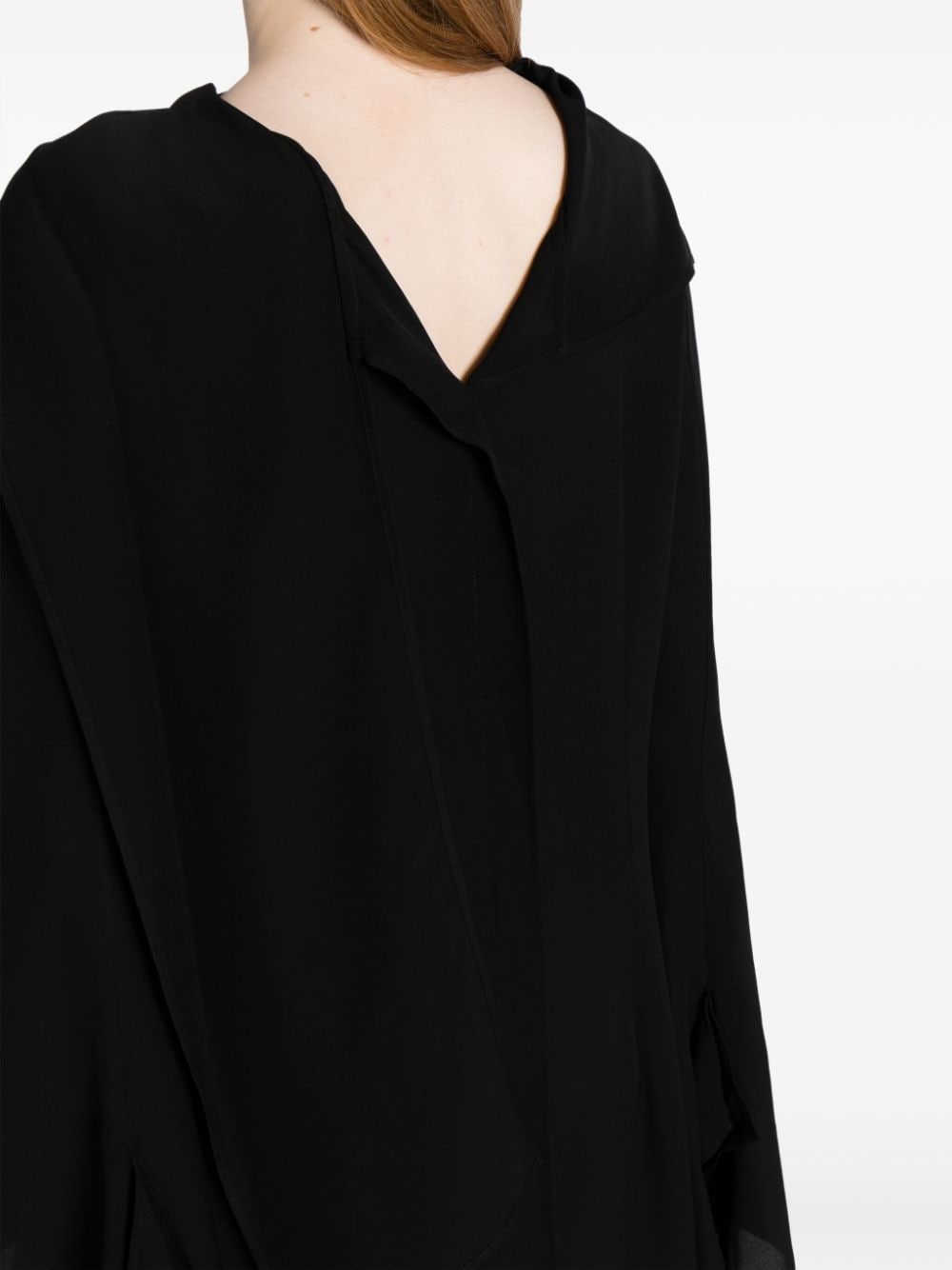 V-back silk midi dress - 10