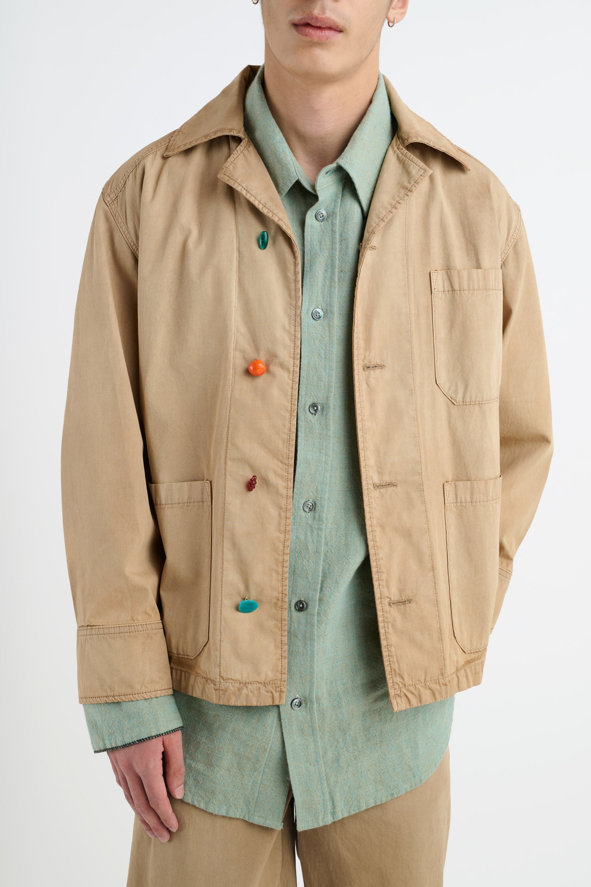 SILVANO WASHED CHORE JACKET - 3