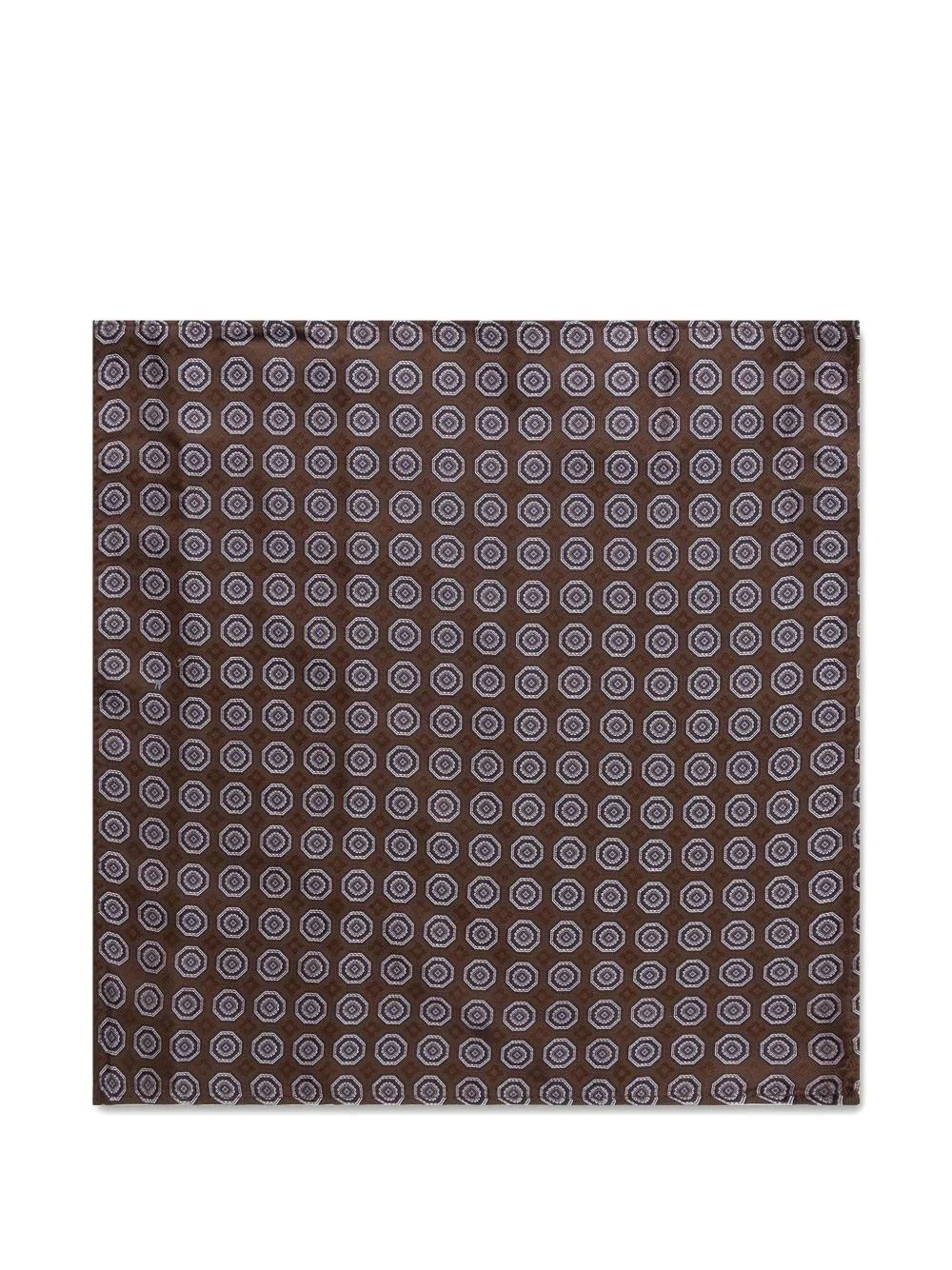 geometric-pattern tie and pocket square set - 1