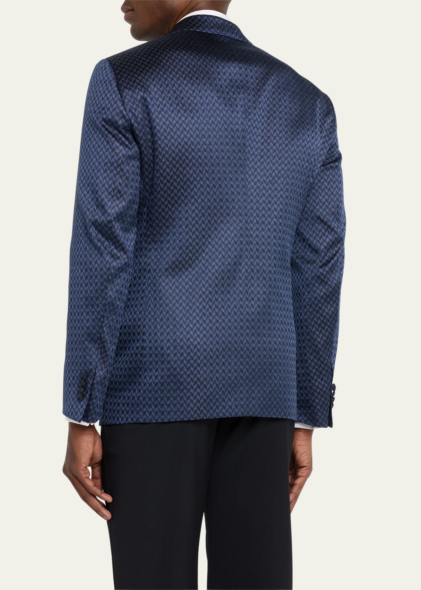 Men's Silk Jacquard Blazer - 3