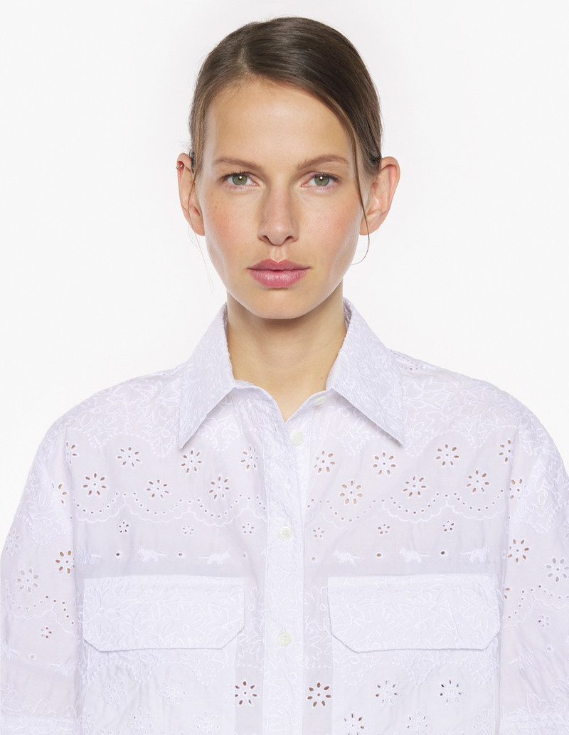 BRODERIE ANGLAISE BOXY SHORT SLEEVE SHIRT 4