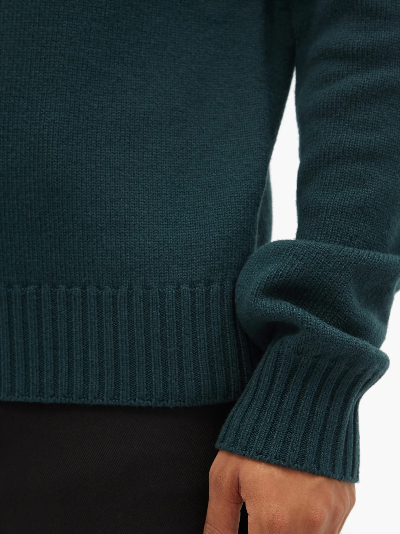 Panelled wool sweater - 4