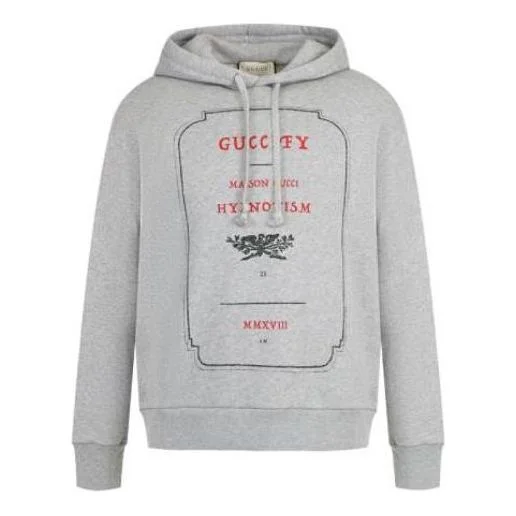 Gucci Hypnotism Graphic Hooded Sweatshirt 'Grey' 475374-X3N44-1672 - 1