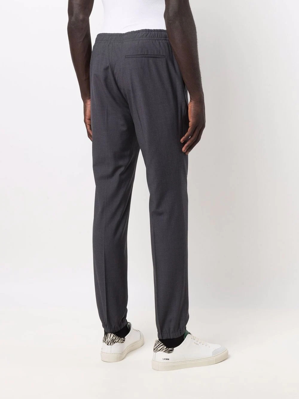 drawstring straight leg trousers - 4