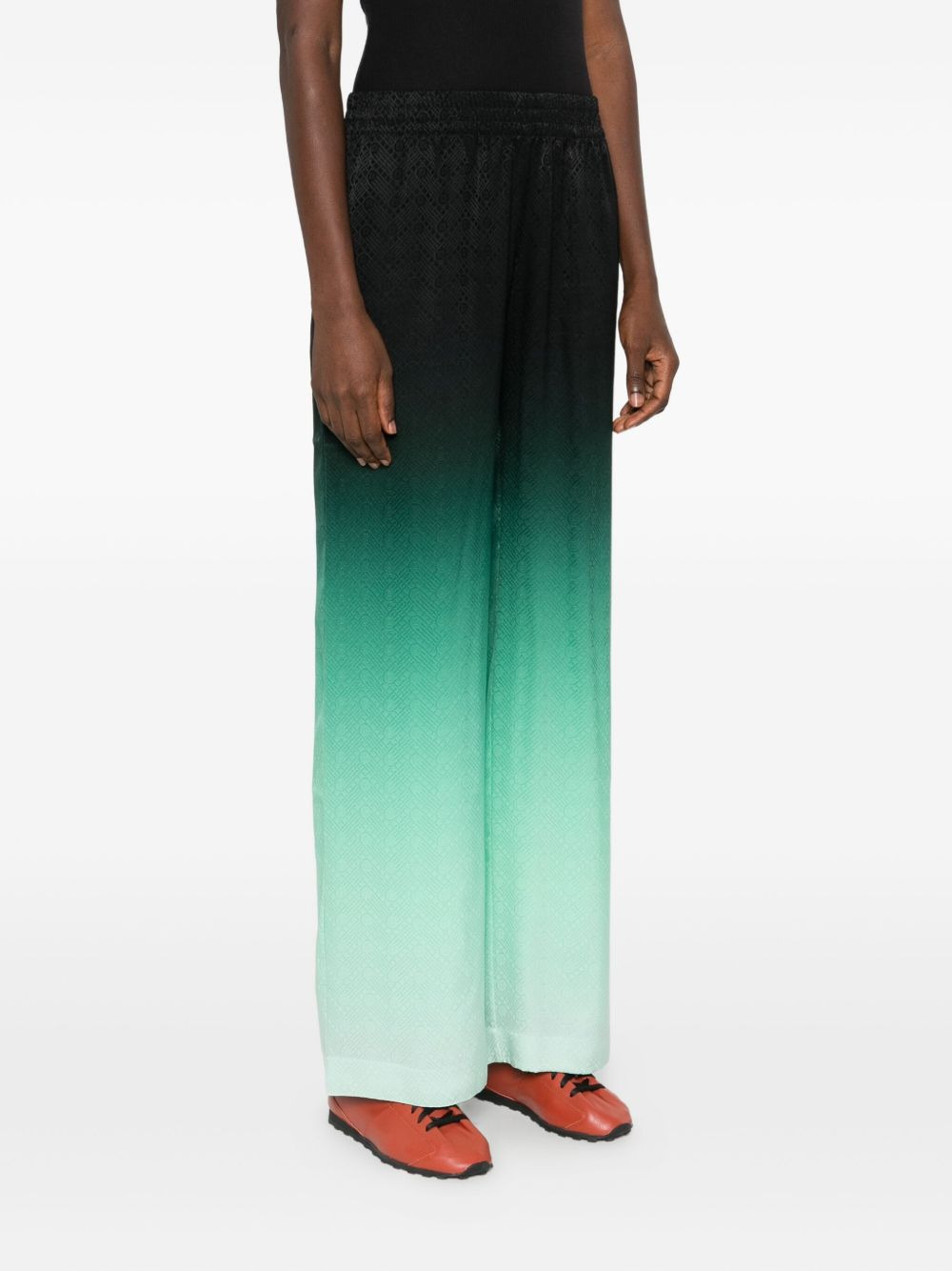 Gradient Ping Pong jacquard silk trousers - 3