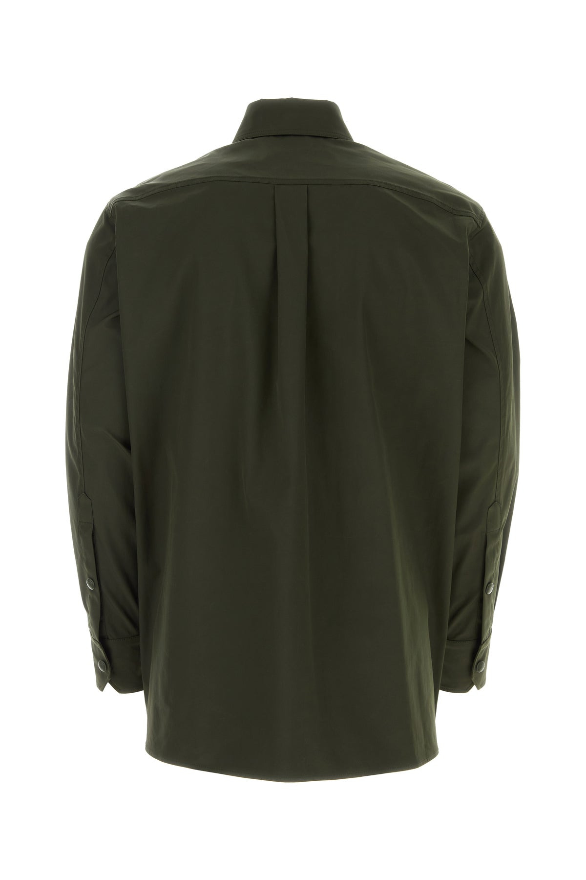 Olive green stretch polyester shirt - 2