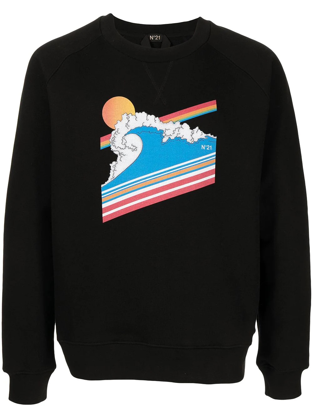 sun wave graphic print sweatshirt - 1