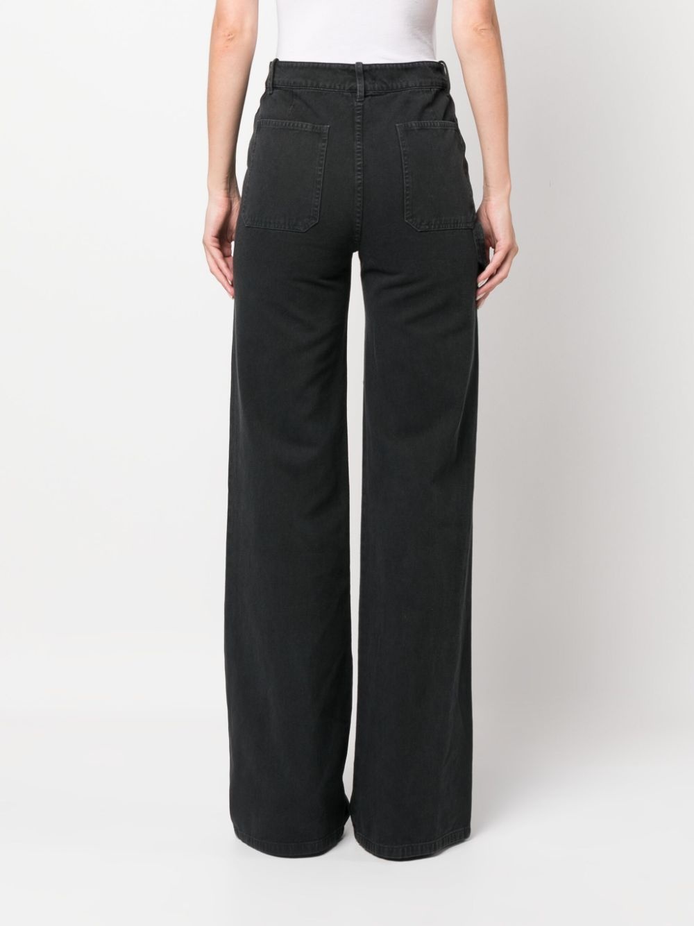 mid-rise wide-leg trousers - 4