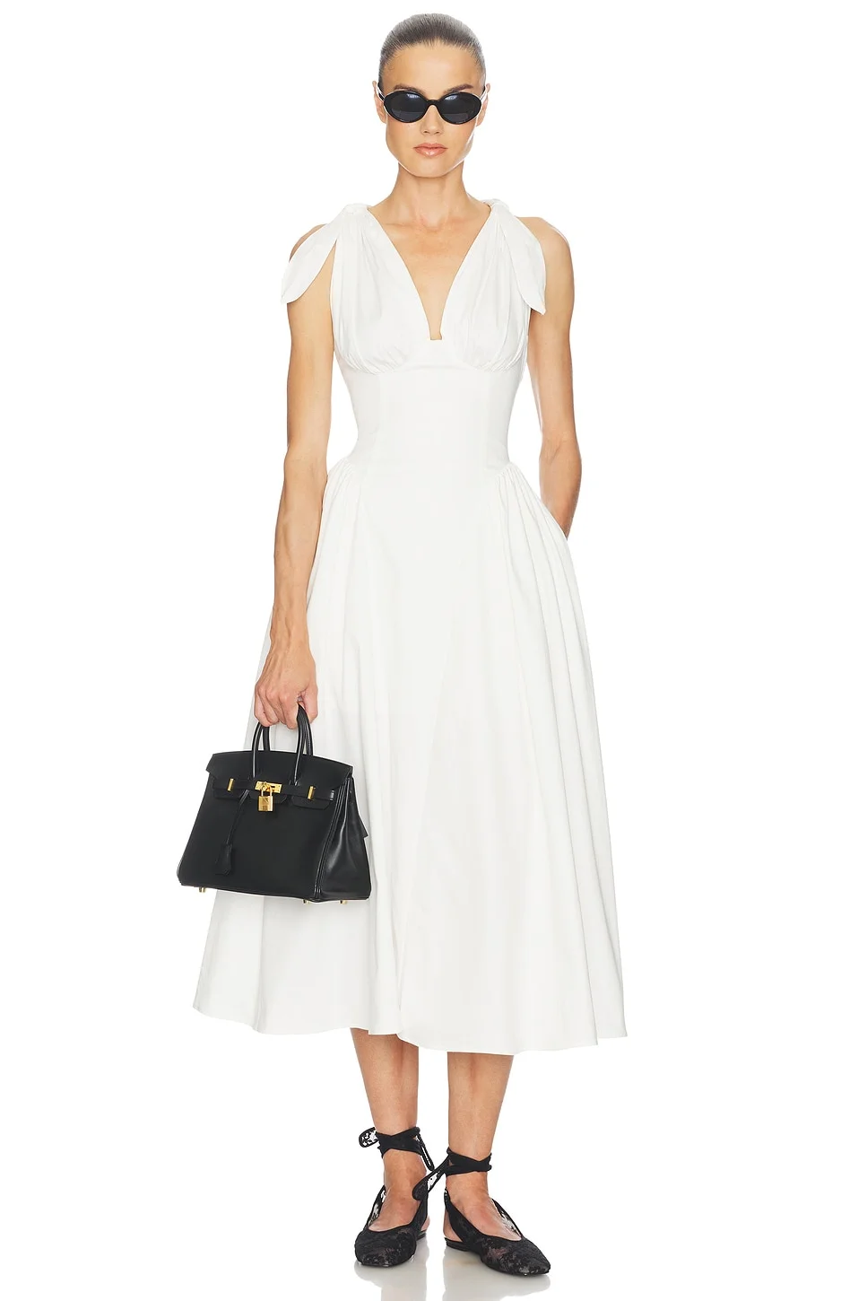 Fairweather Midi Dress in Stretch Cotton Sateen - 1
