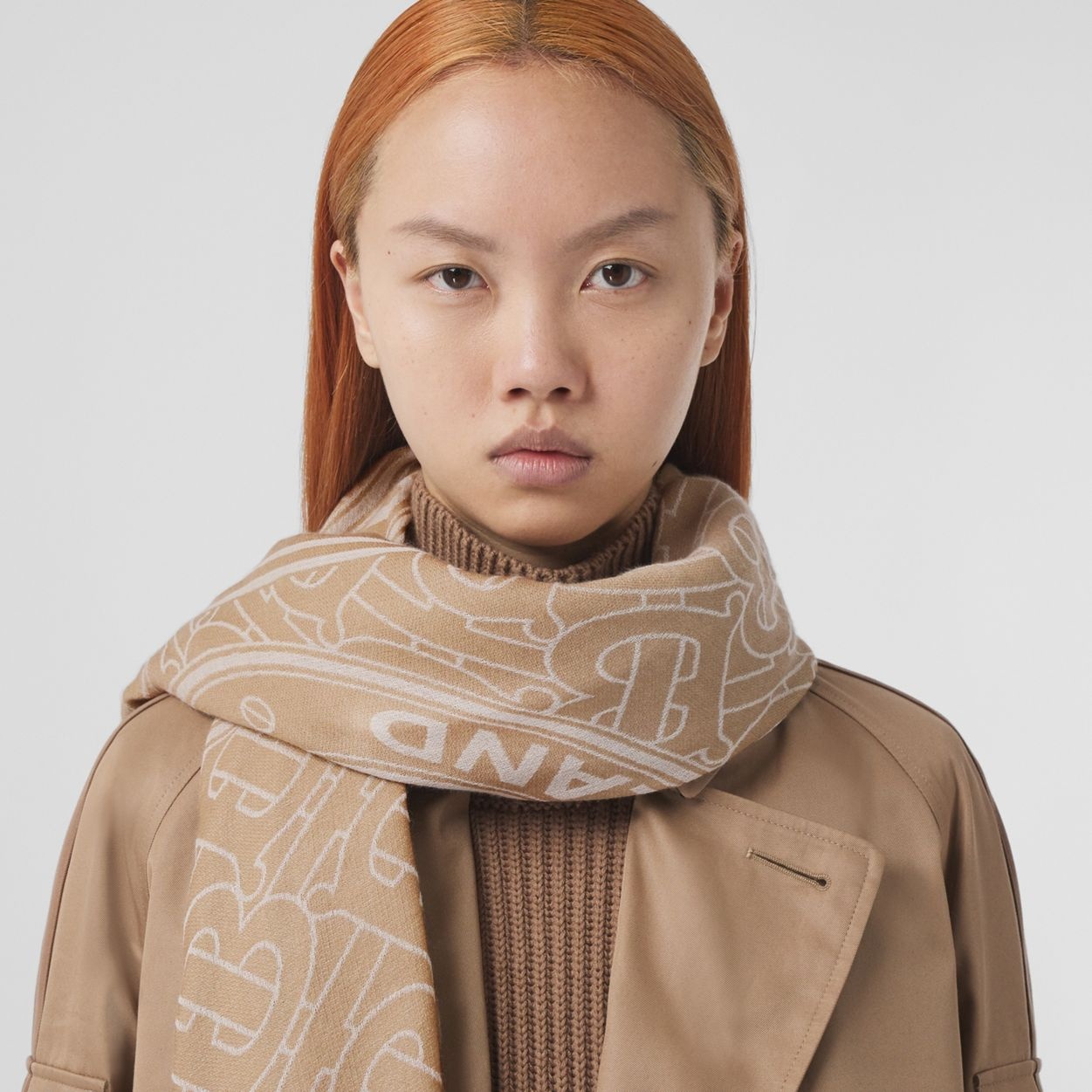 Lightweight Logo Graphic Cashmere Jacquard Scarf - 3