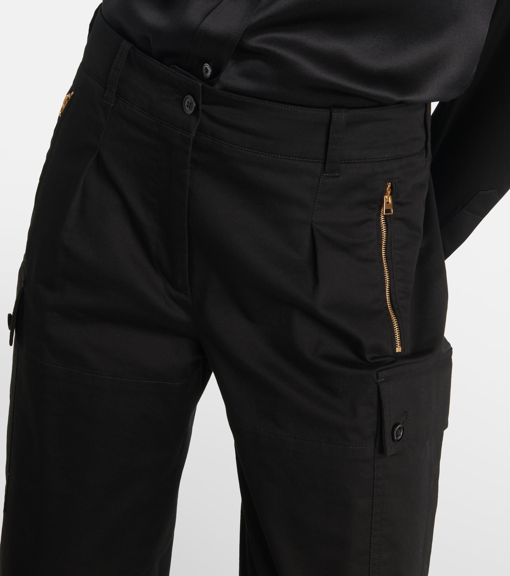 Cotton twill cargo pants - 4