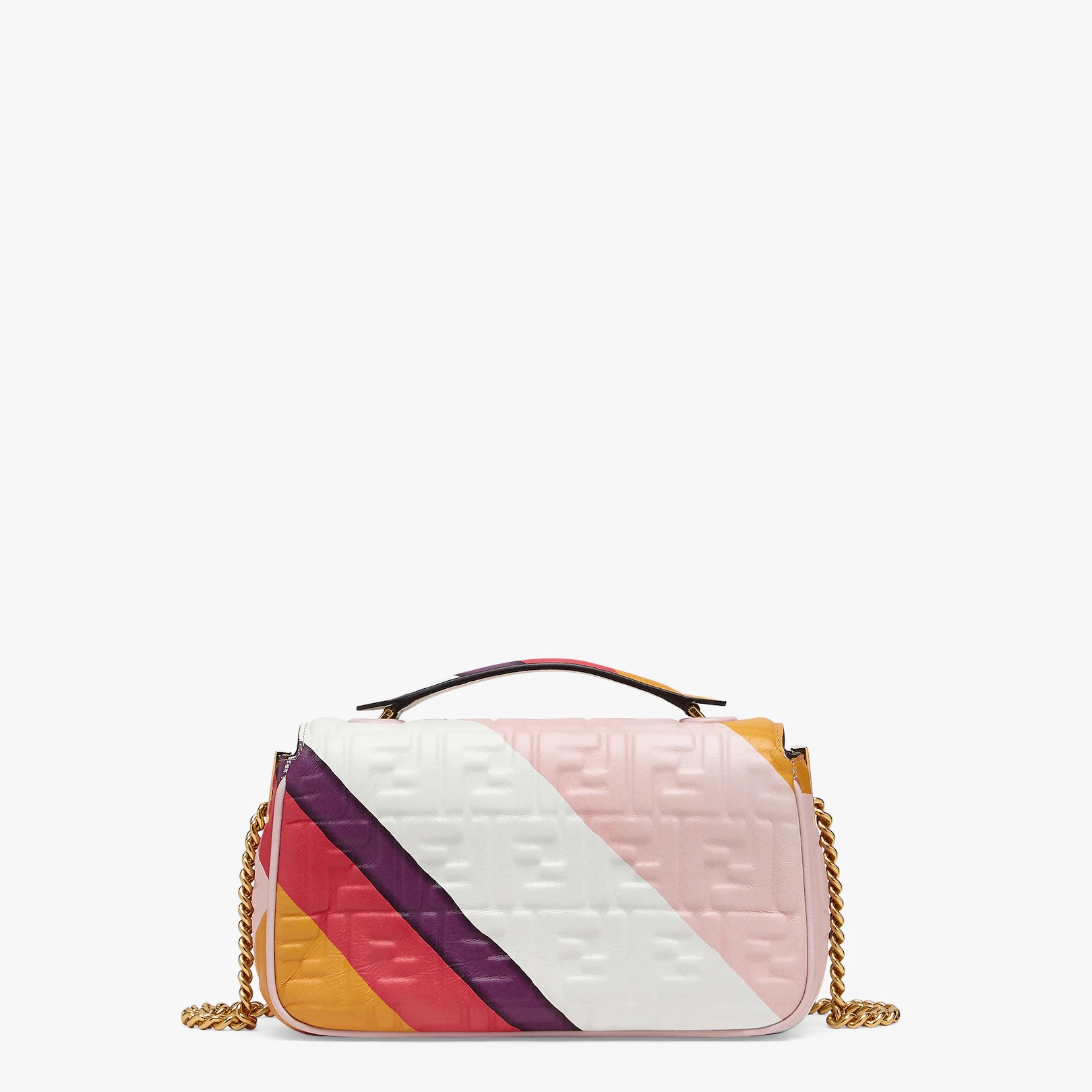 Iconic medium Baguette bag with chain, made of soft, nappa leather with a three-dimensional texture  - 3