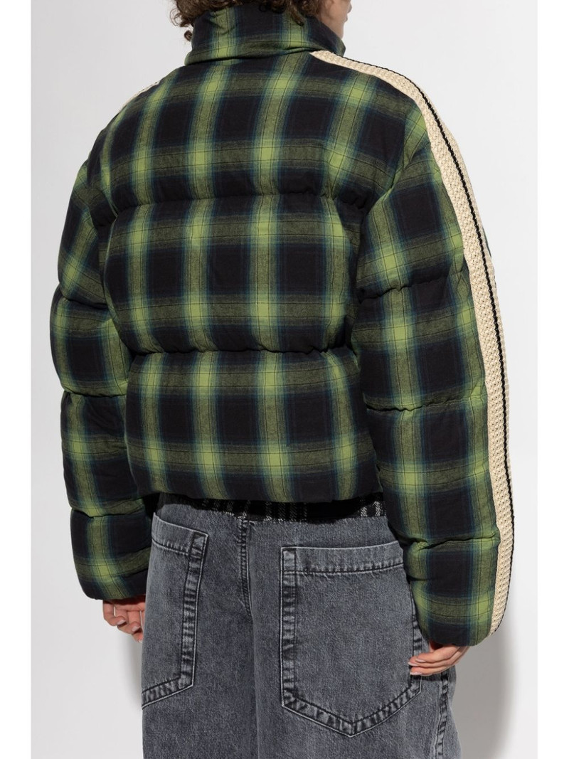 check-pattern puffer jacket 4