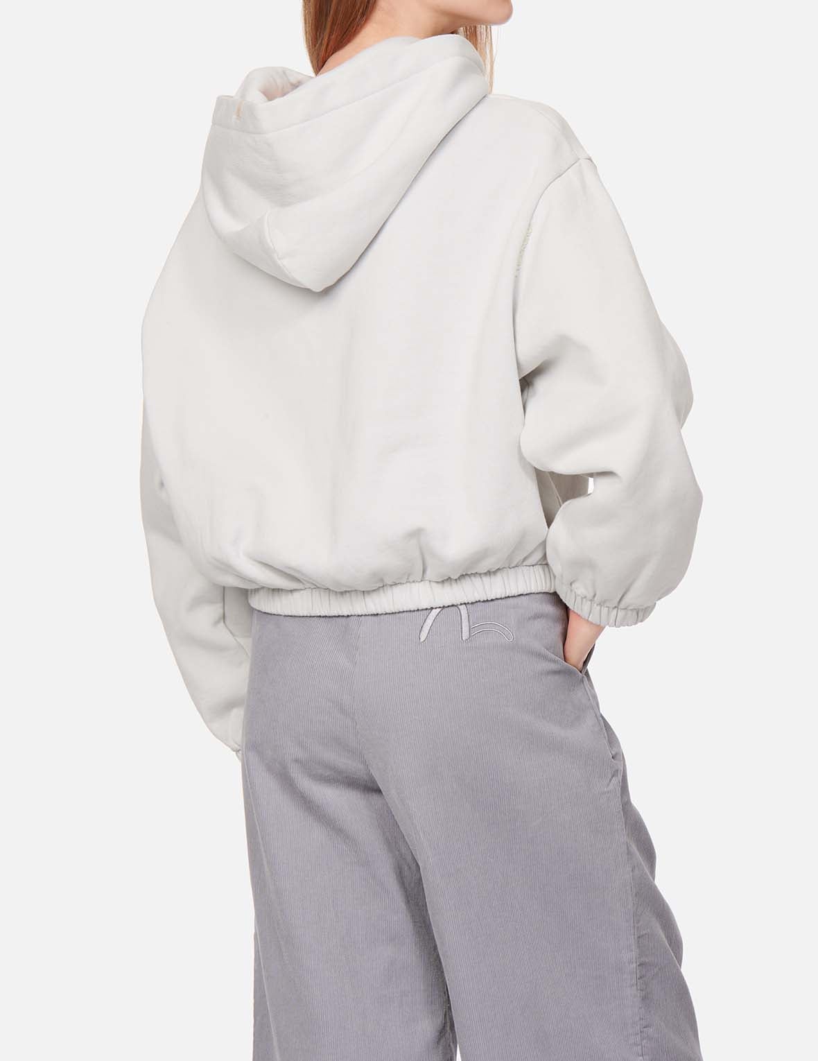 Seagull and Logo Tactile Print Hooded Sweatshirt - 4