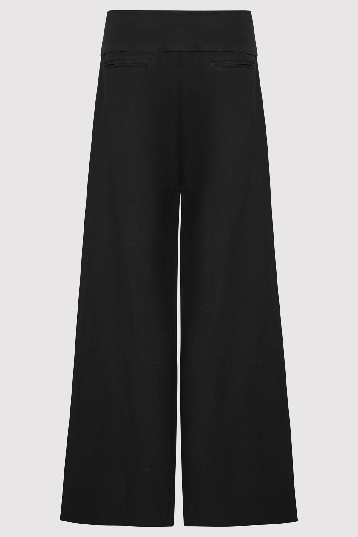 Wide Waistband Pants - Black - 7