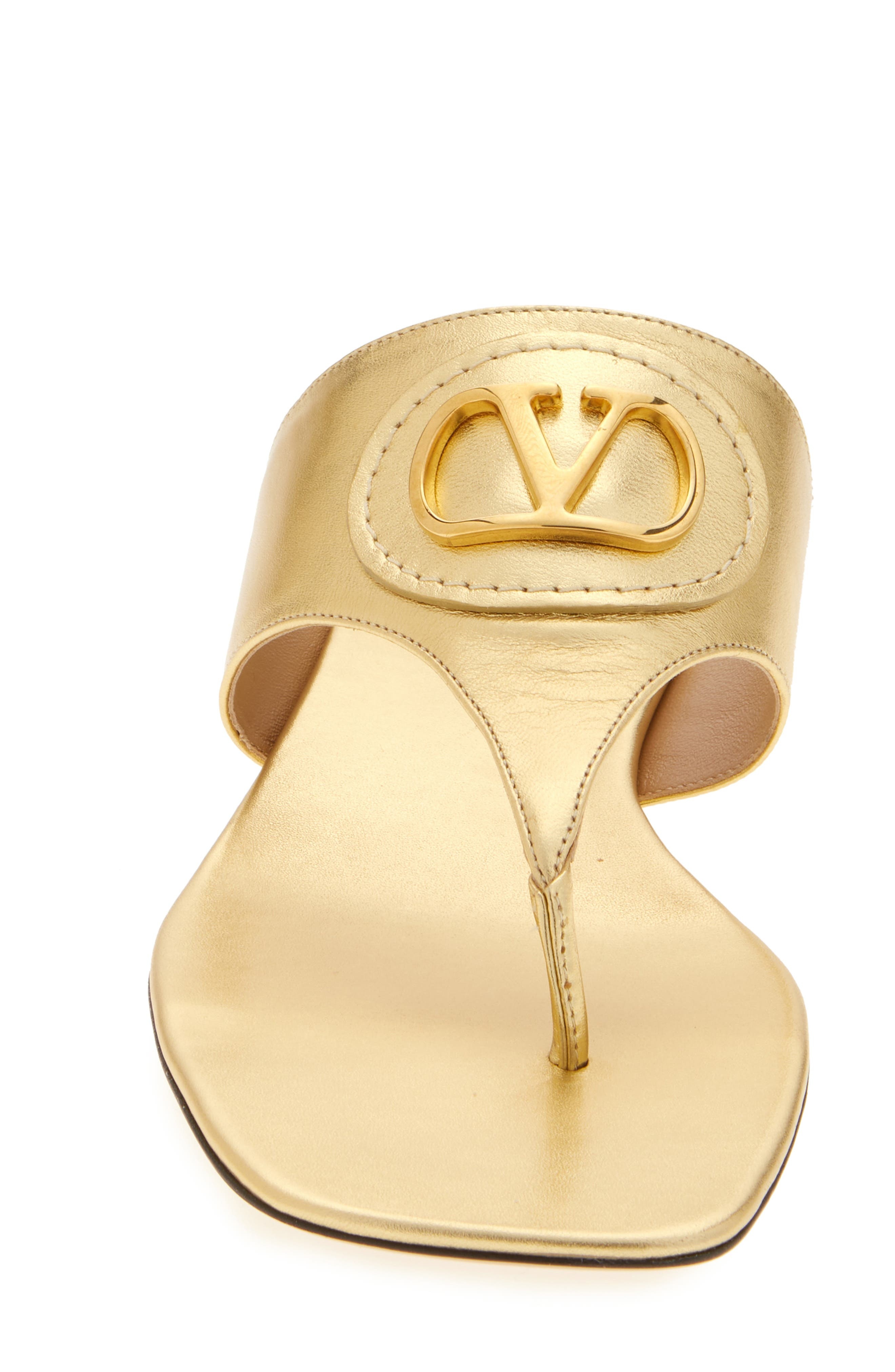 Valentino Garavani VLOGO Sandal in Antique Brass at Nordstrom - 4