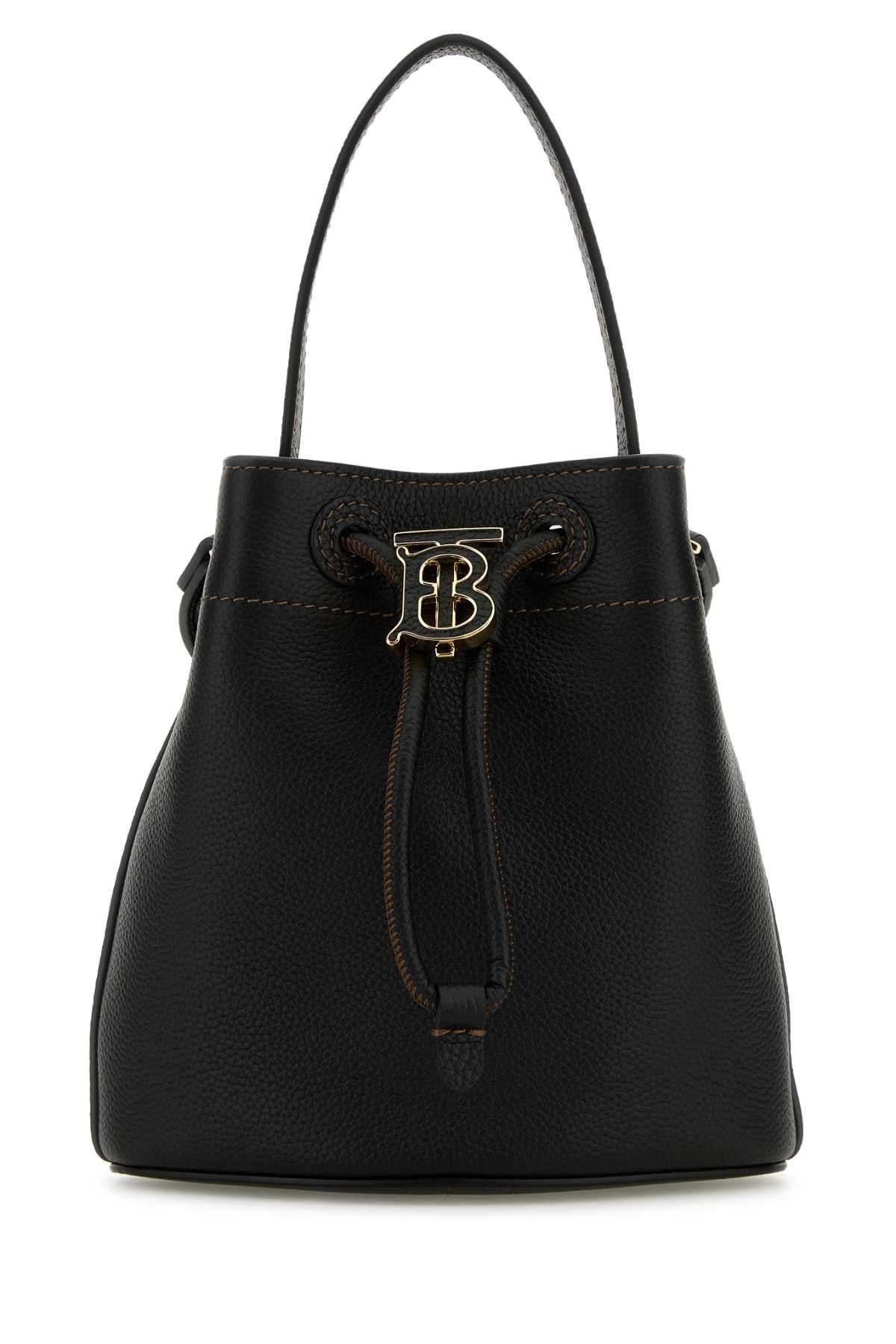 Burberry Women Black Leather Bucket Bag - 1