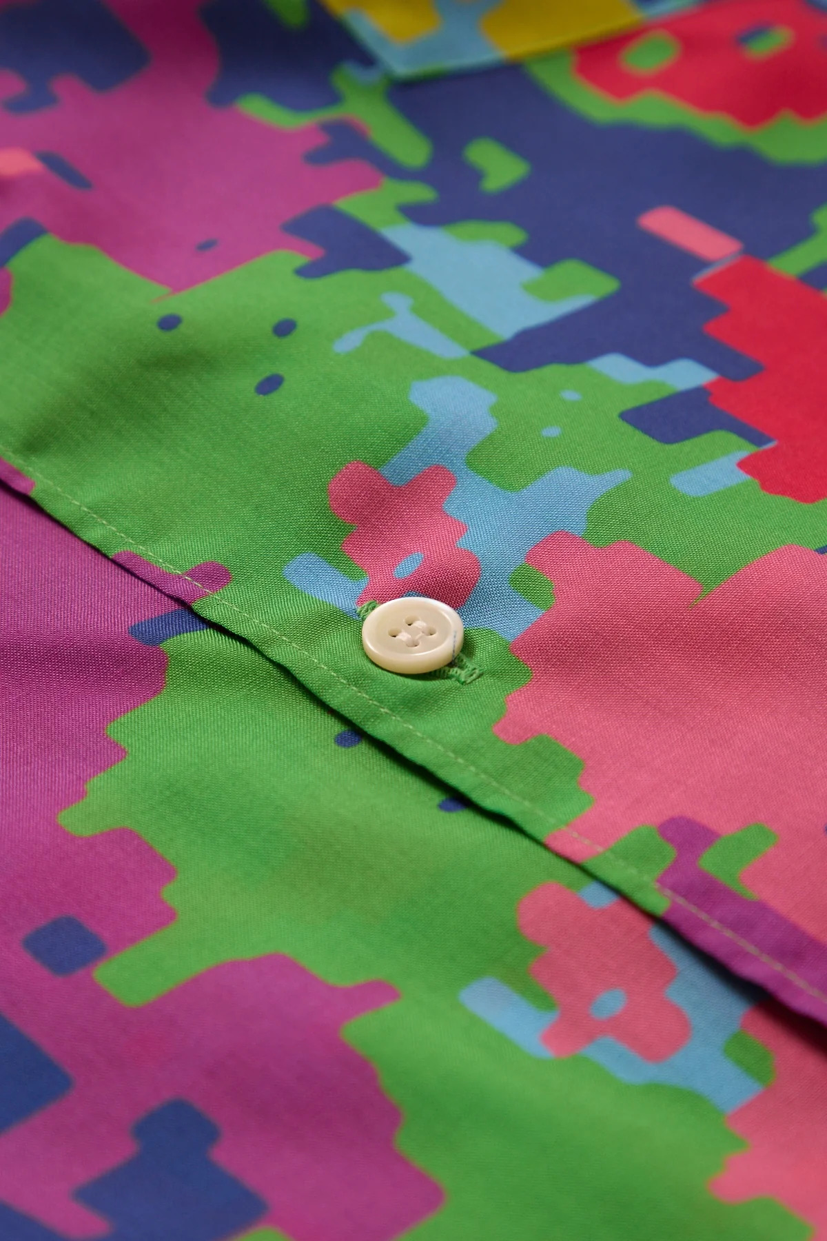 Cdg Homme Plus Lawn Camo Print Asymmetrical Shirt - 5
