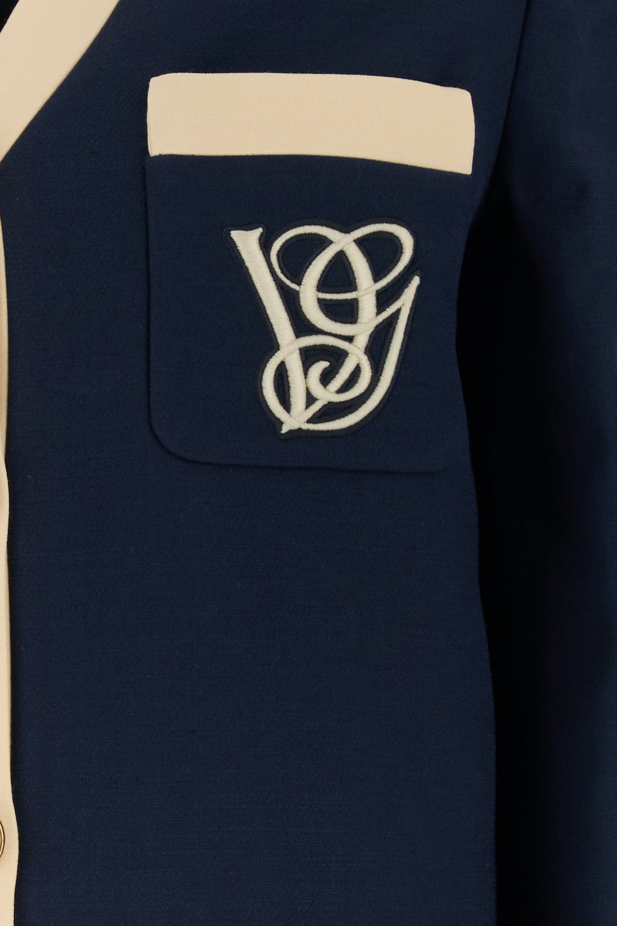 Navy blue wool blend blazer - 5