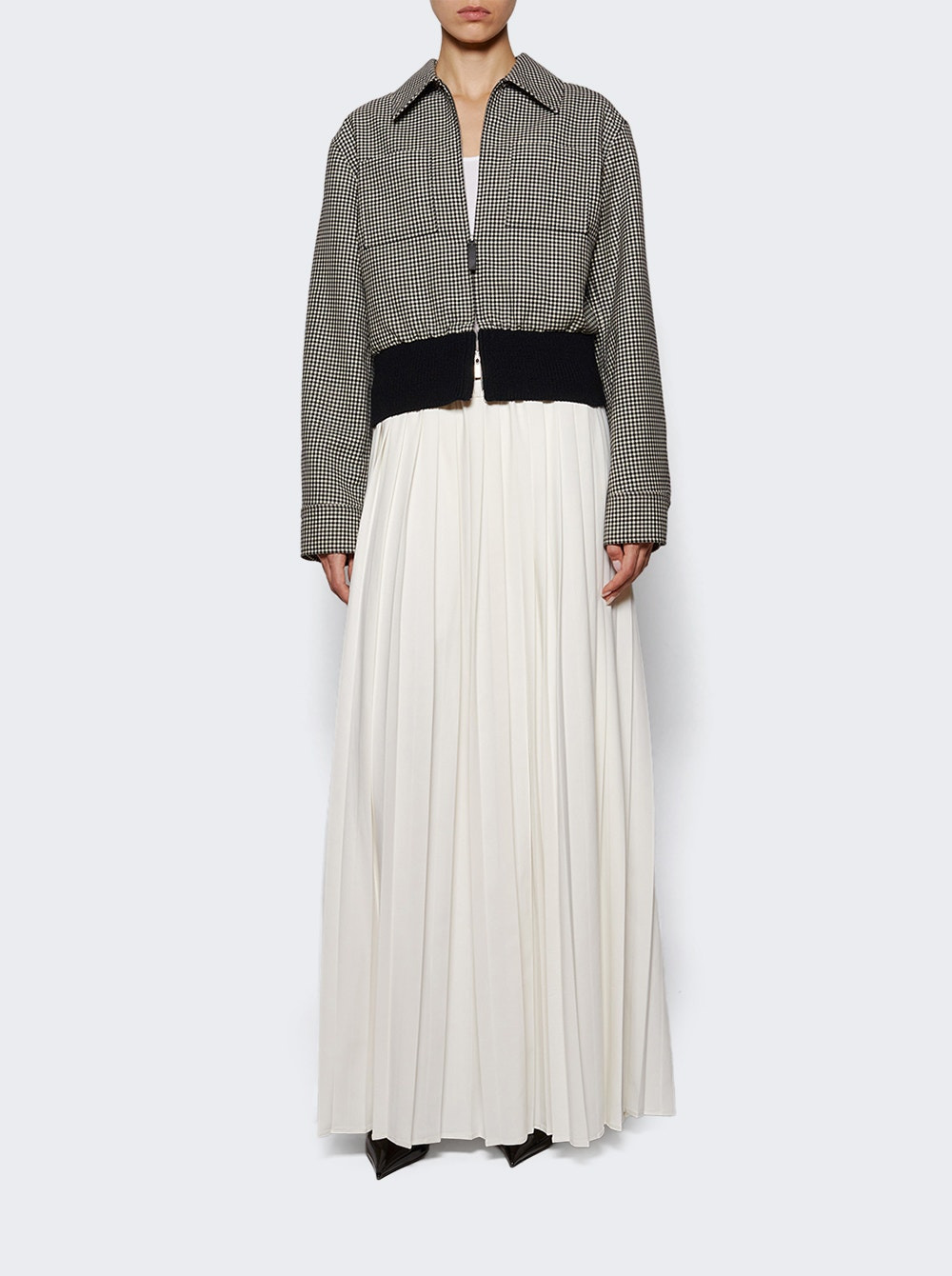 Pleated Crepe Maxi Skirt Mascarpone - 5