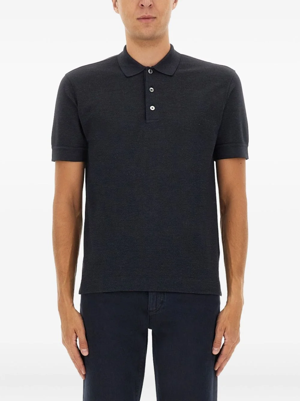 buttoned polo shirt - 1