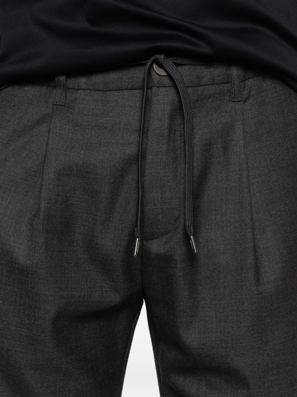 drawstring cuffed trousers - 5