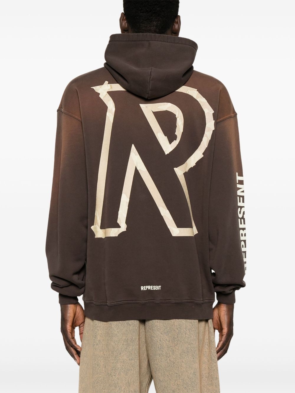 tape-detail hoodie - 4