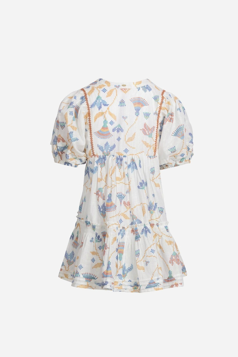 Poupette St Barth Mini Dress Aria for girls - Blue Ylang Ylang outlook