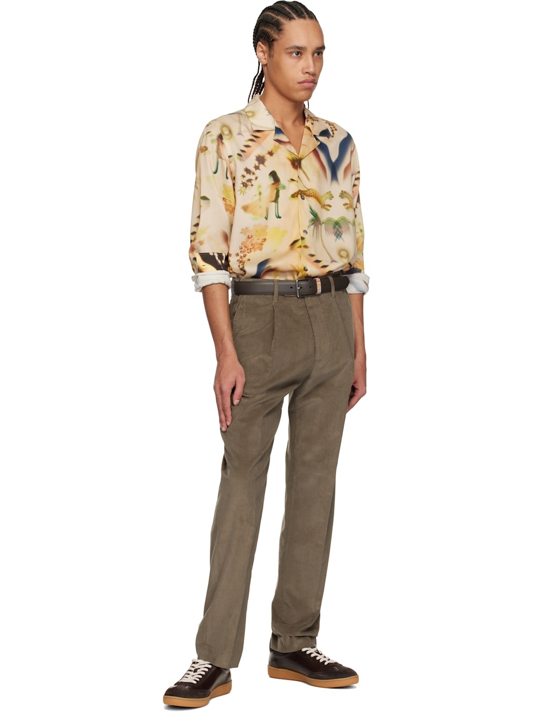 Beige Lumiere Print Shirt - 5