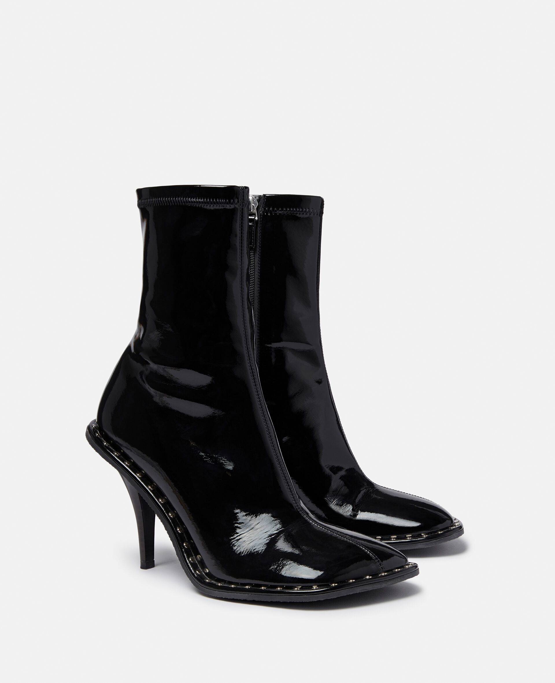Ryder Lacquered Stiletto Ankle Boots - 2