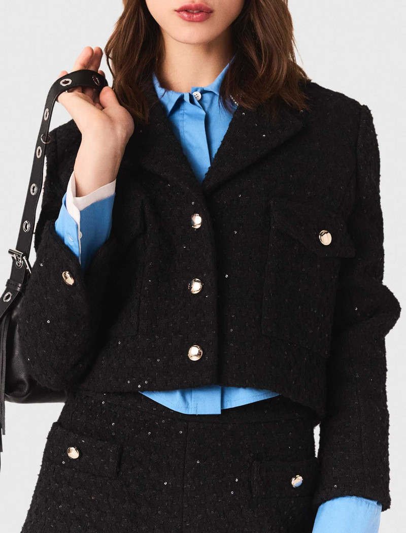 Short rhinestone tweed jacket 7