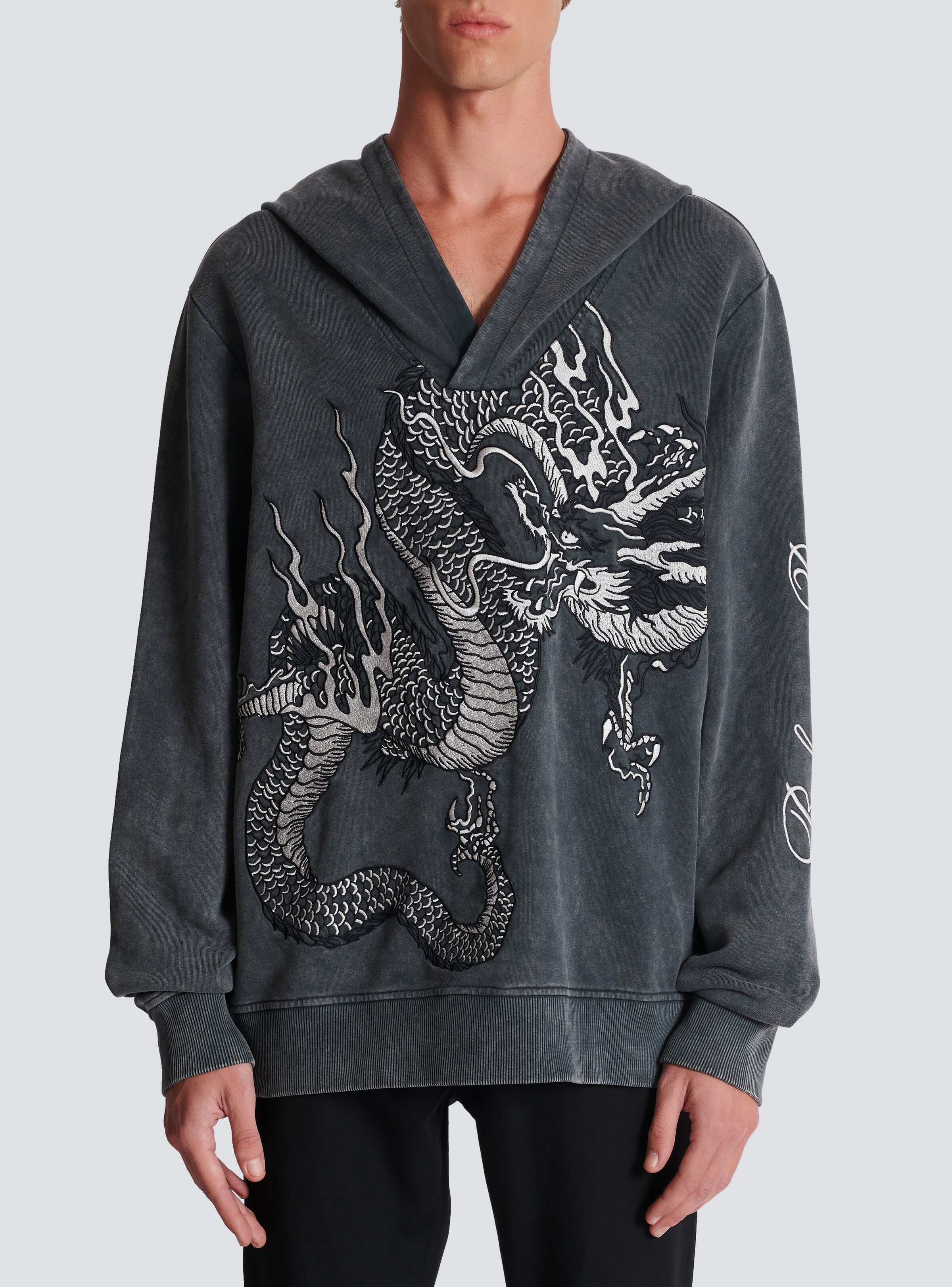 Dragon embroidered sweatshirt - 5