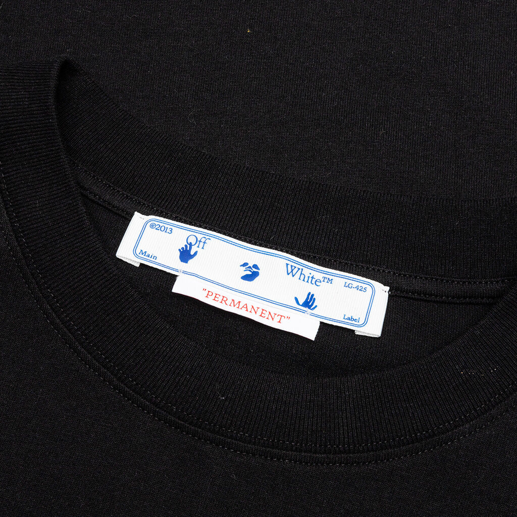OFF-WHITE C/O VIRGIL ABLOH DIAG TAB SLIM S/S TEE - BLACK/BLACK - 4
